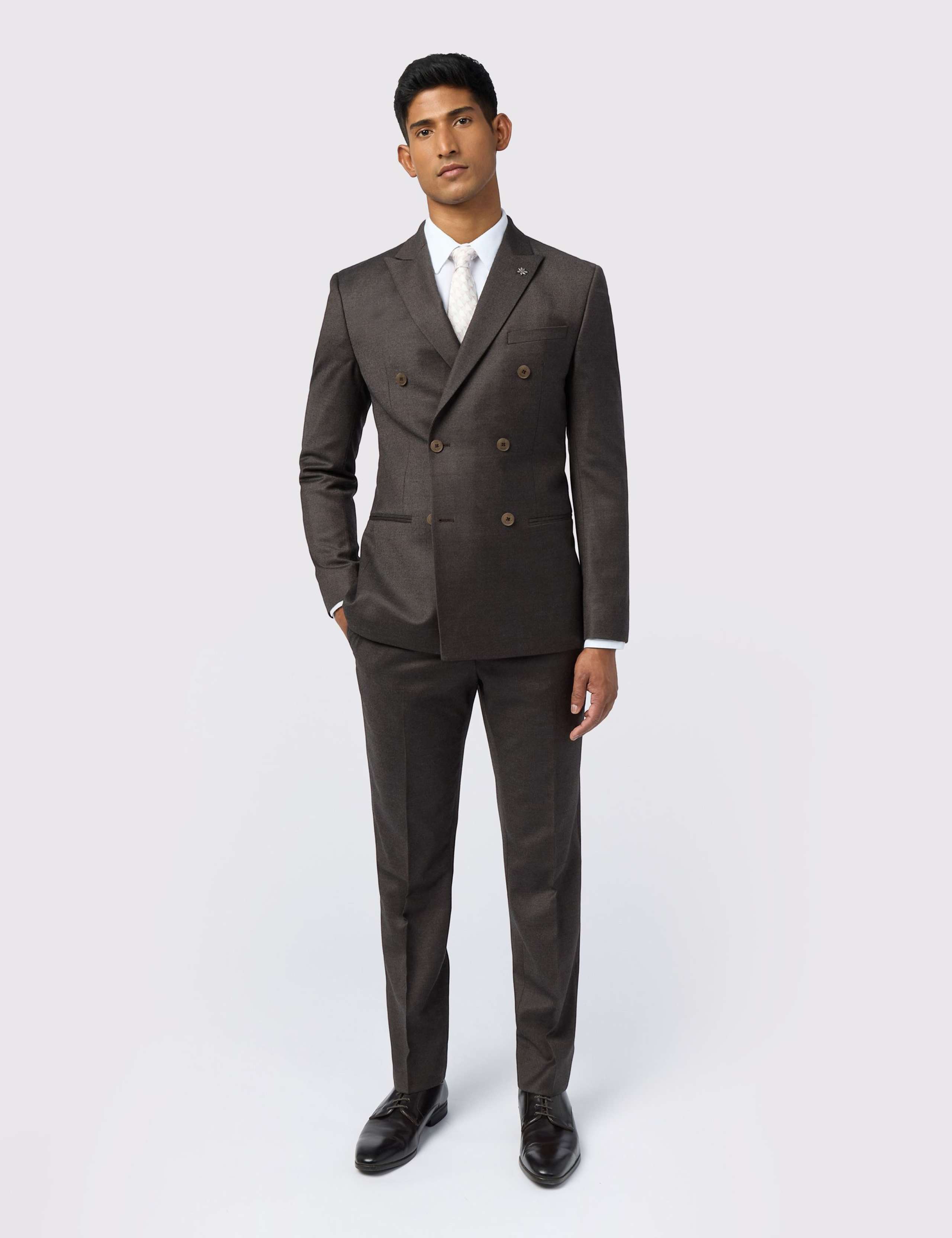 Slim Fit Wool Rich Flannel Suit