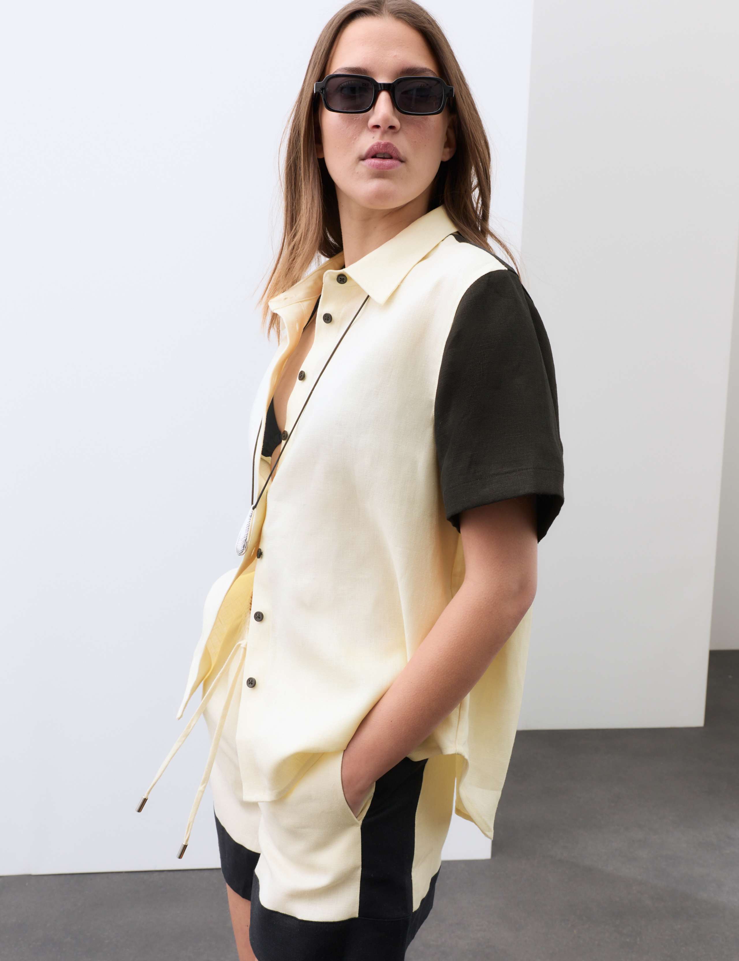 Flax Linen Shirt & Short Set