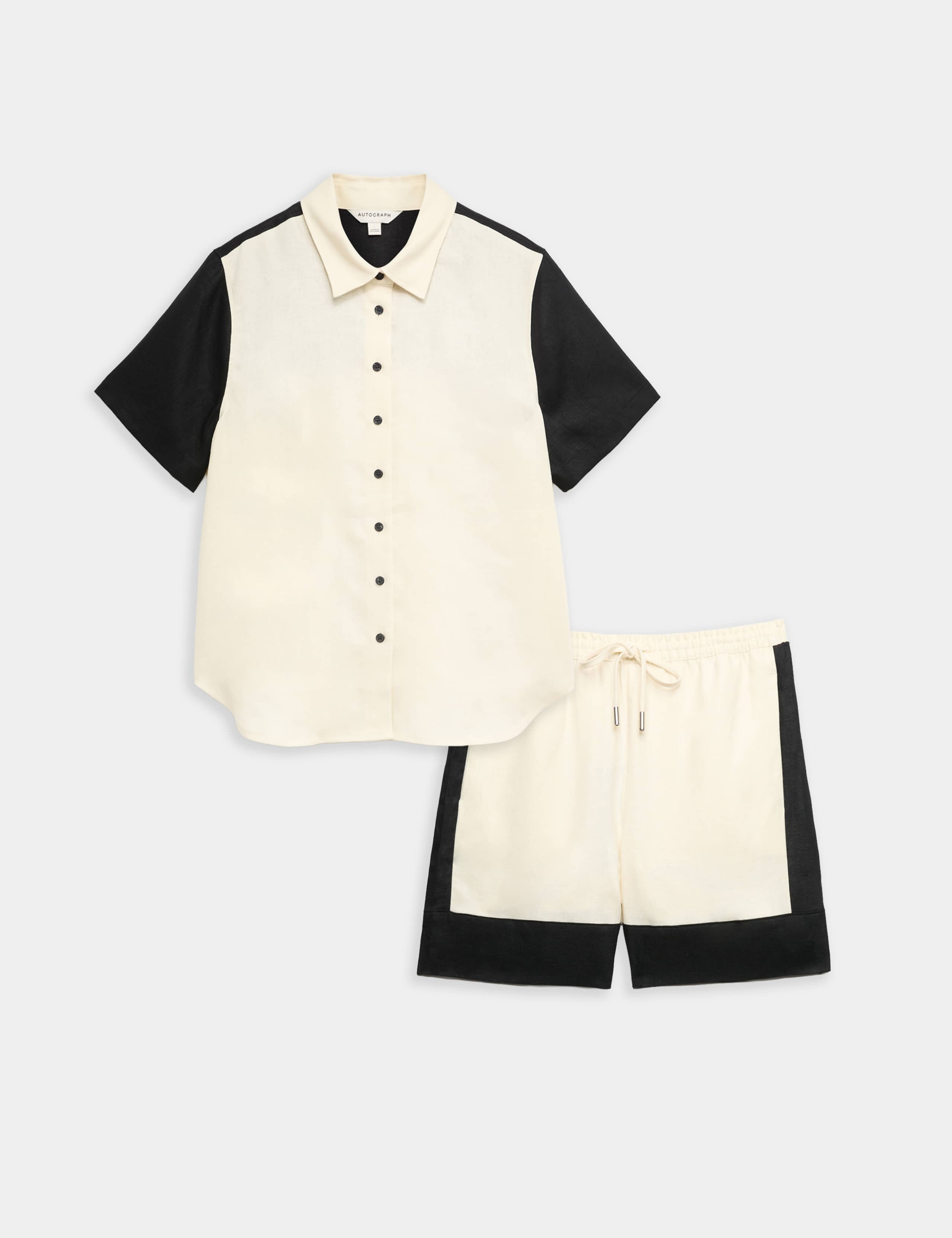Flax Linen Shirt & Short Set 1 of 6