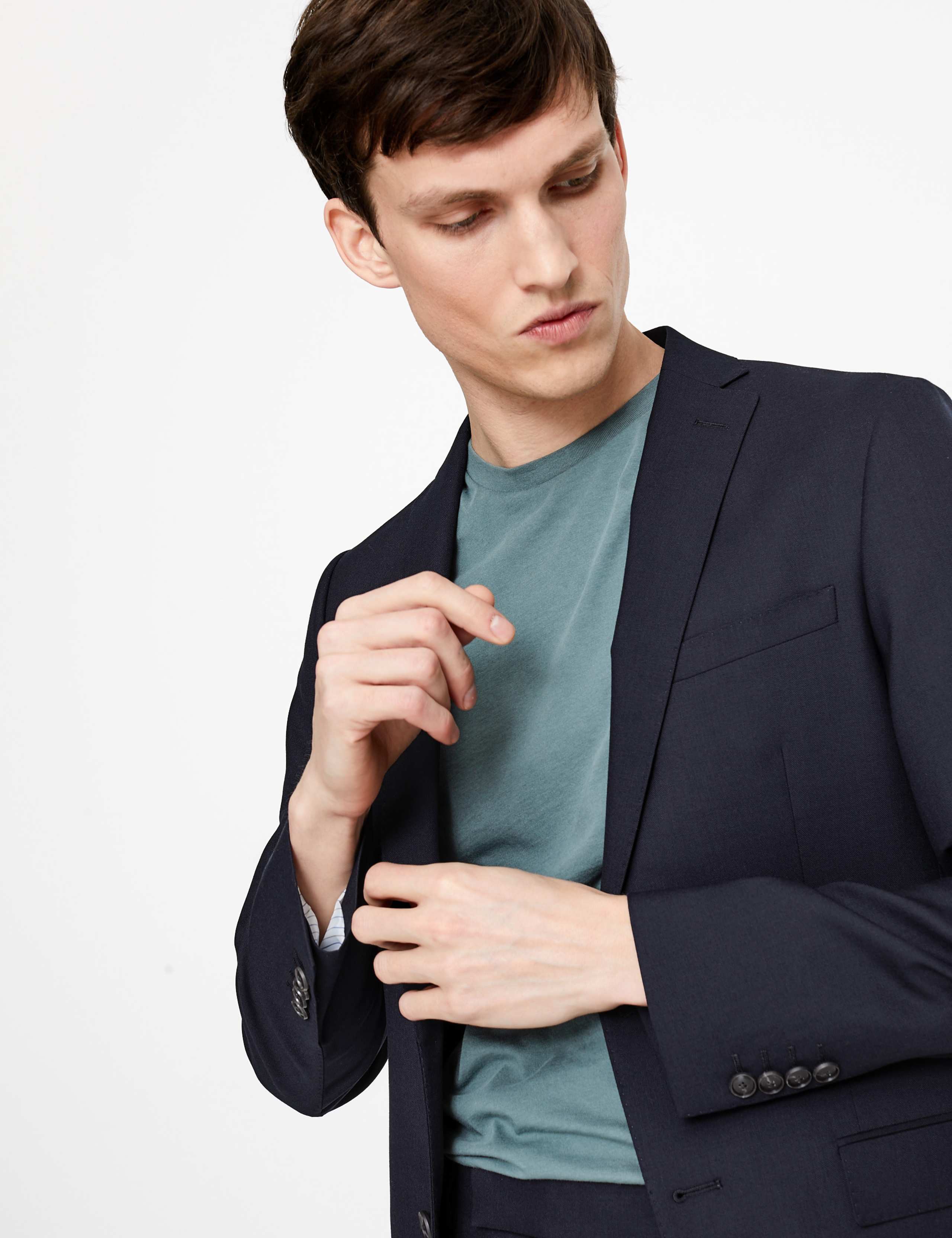 Big & Tall Navy Regular Fit Wool Suit 5 of 8