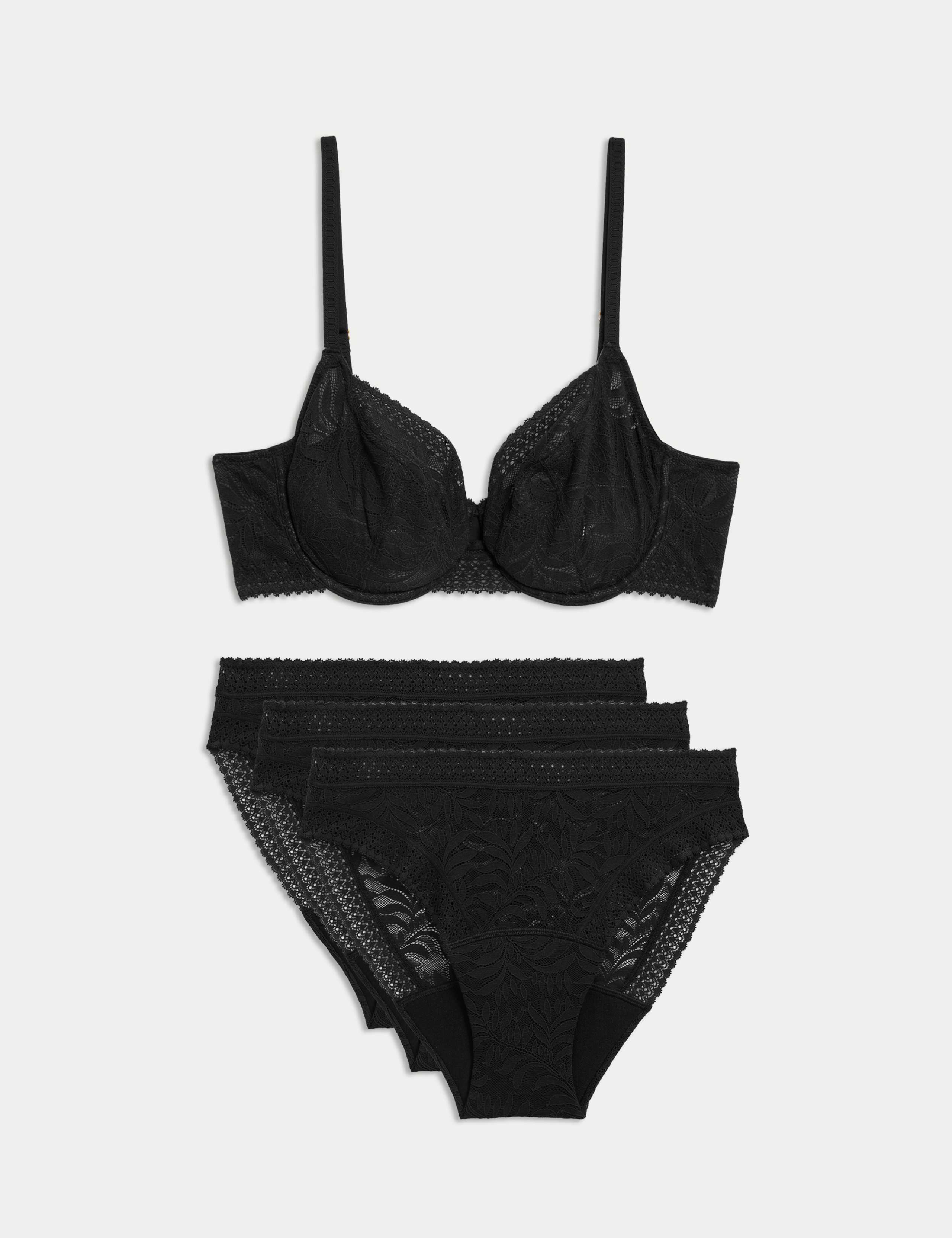 Flexifit™ Lace Wired Balcony Bra Set A-E 1 of 5