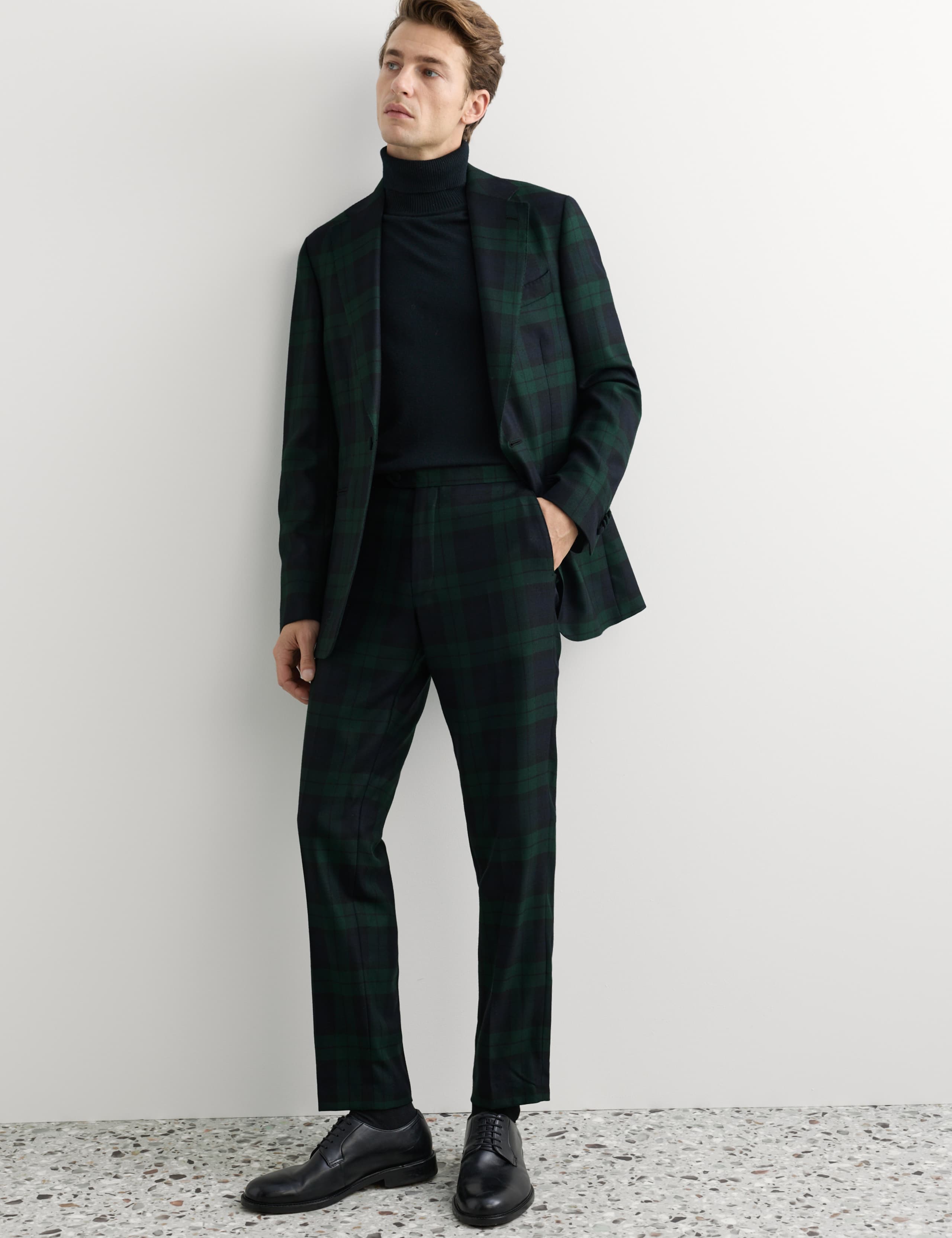 2 Piece Tailored Fit British Check Suit