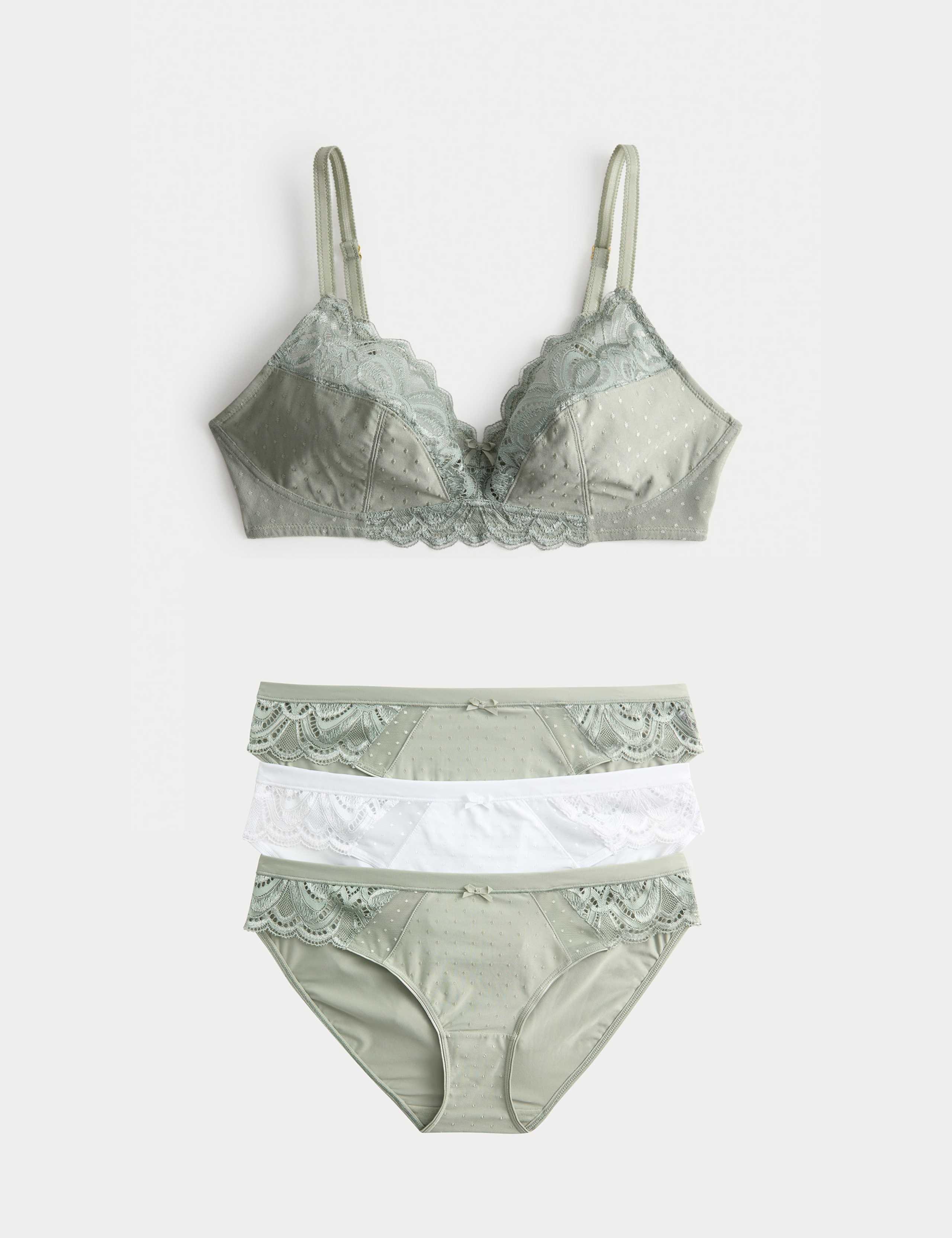 Amelia Lace Non Wired Full Cup Bra Set A-E 1 of 6