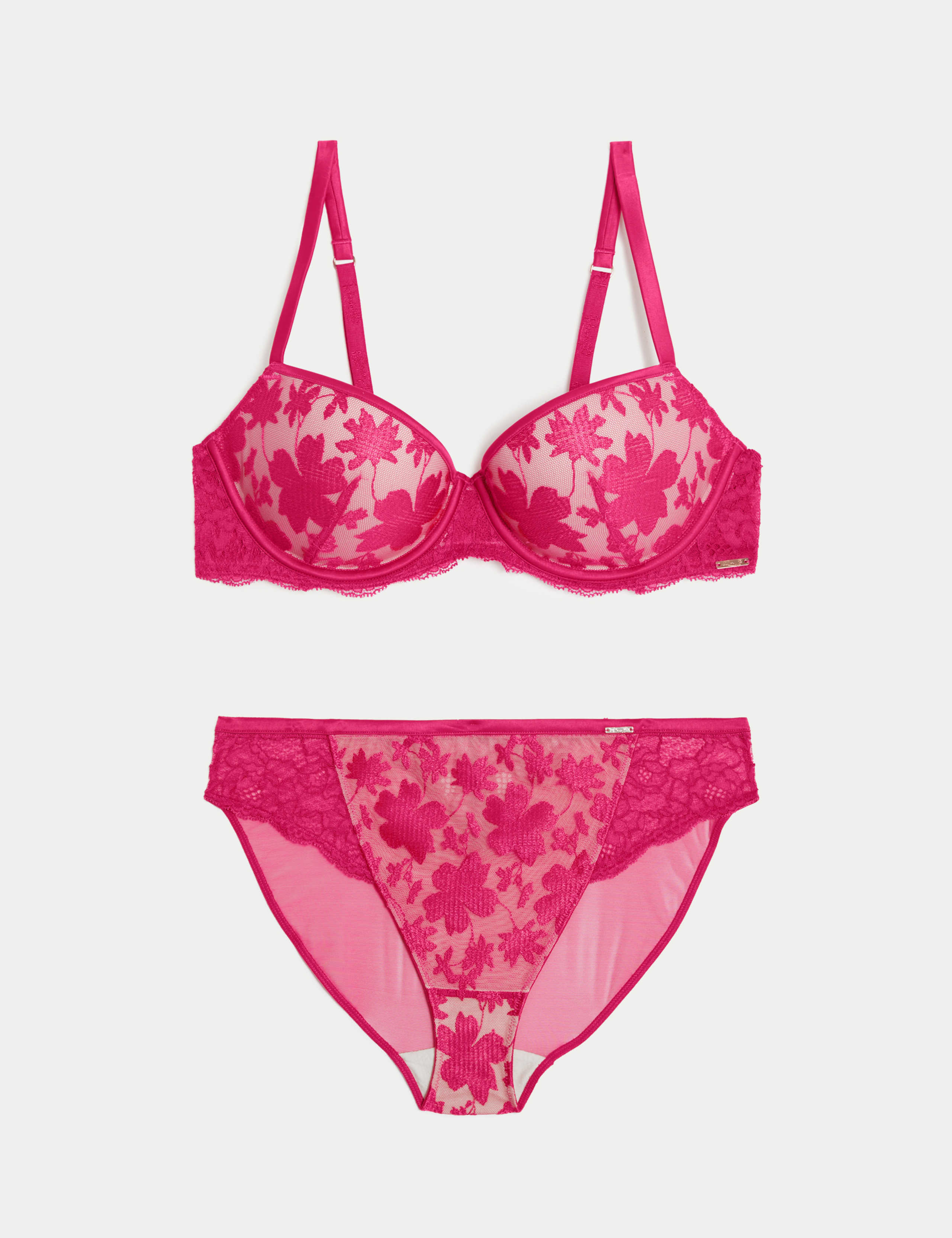 Cosmos Wired Push Up Balcony Bra Set A-E 1 of 6