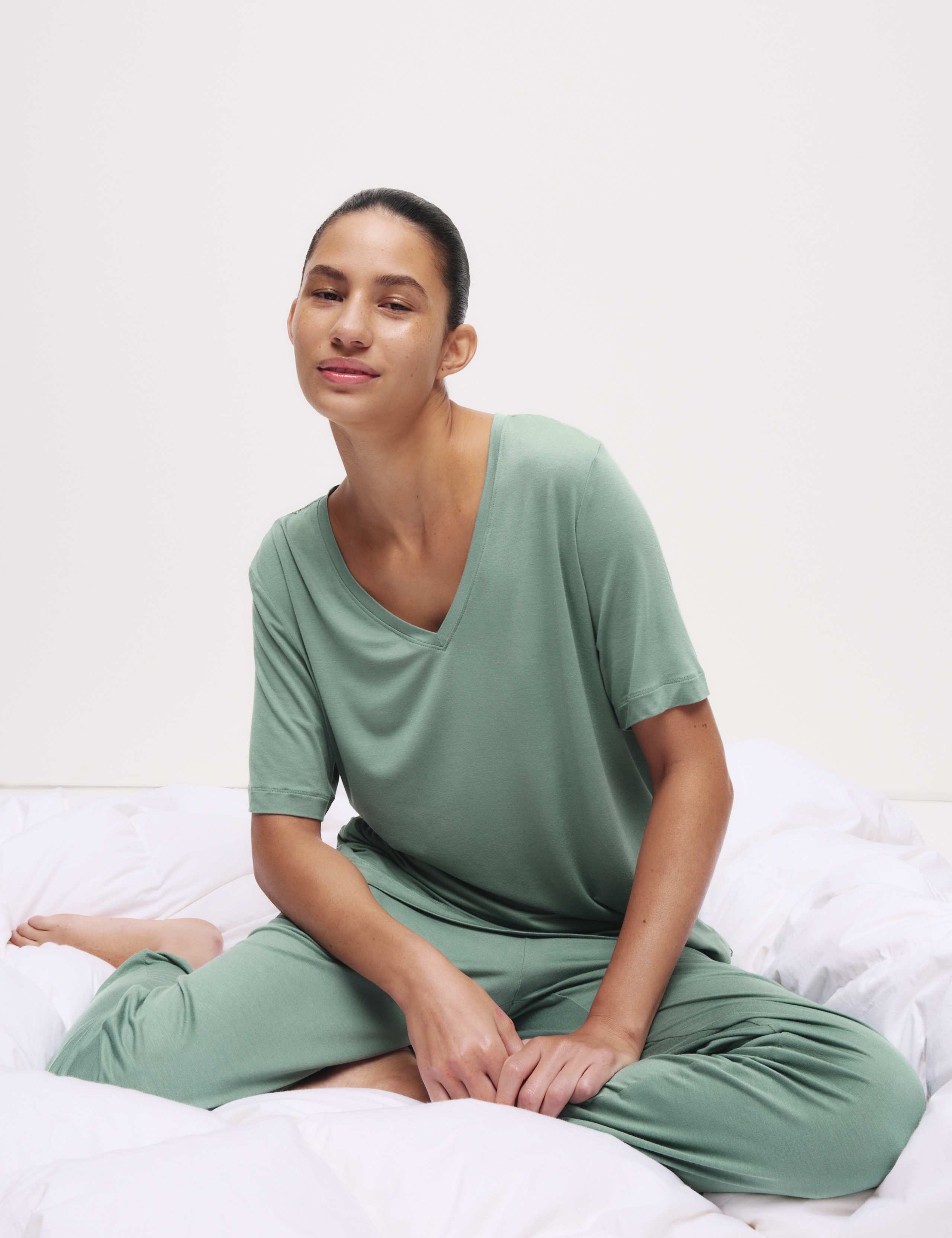 Lace Detail Pyjama Top Set