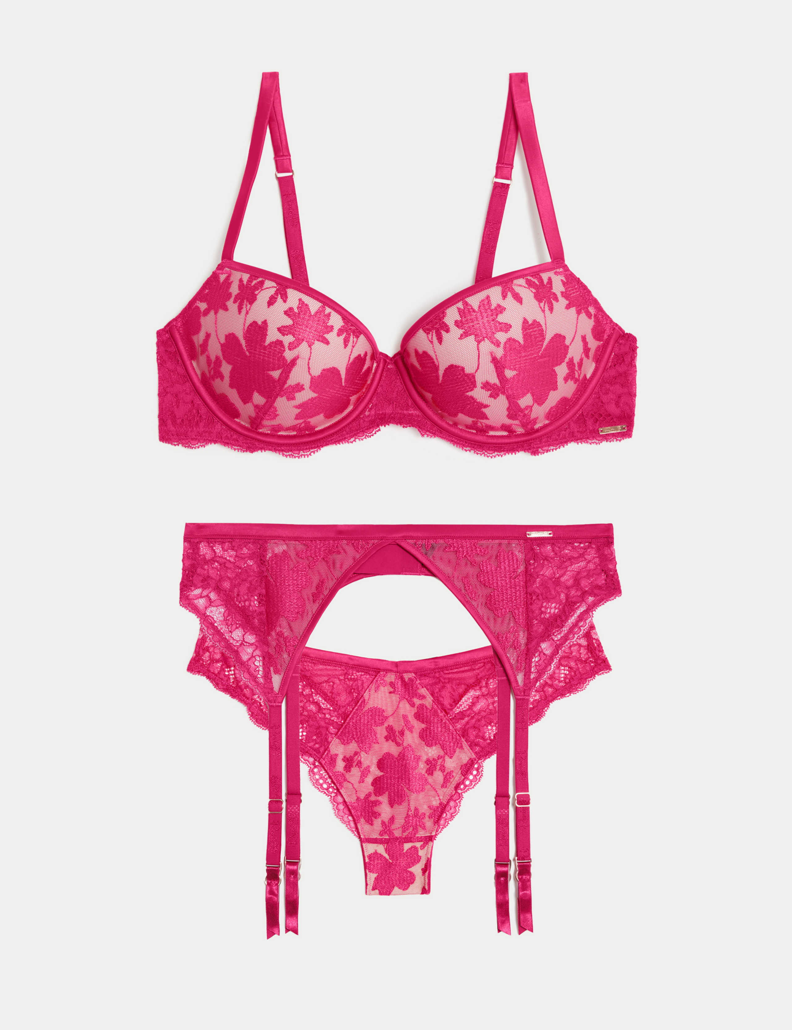 Cosmos Wired Push Up Balcony Bra Set A-E 1 of 6