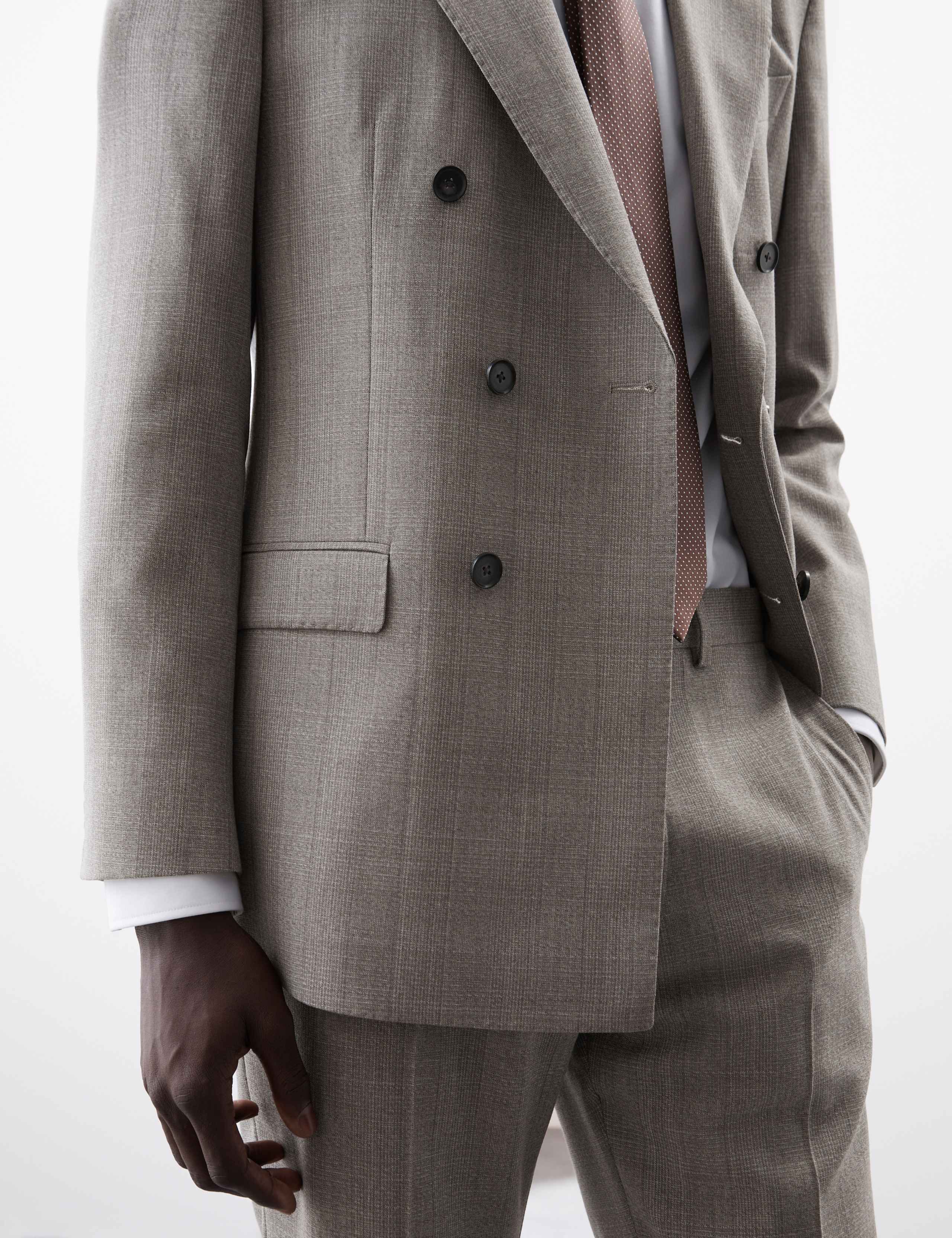 Tailored Fit Pure Wool Check Suit 5 of 6