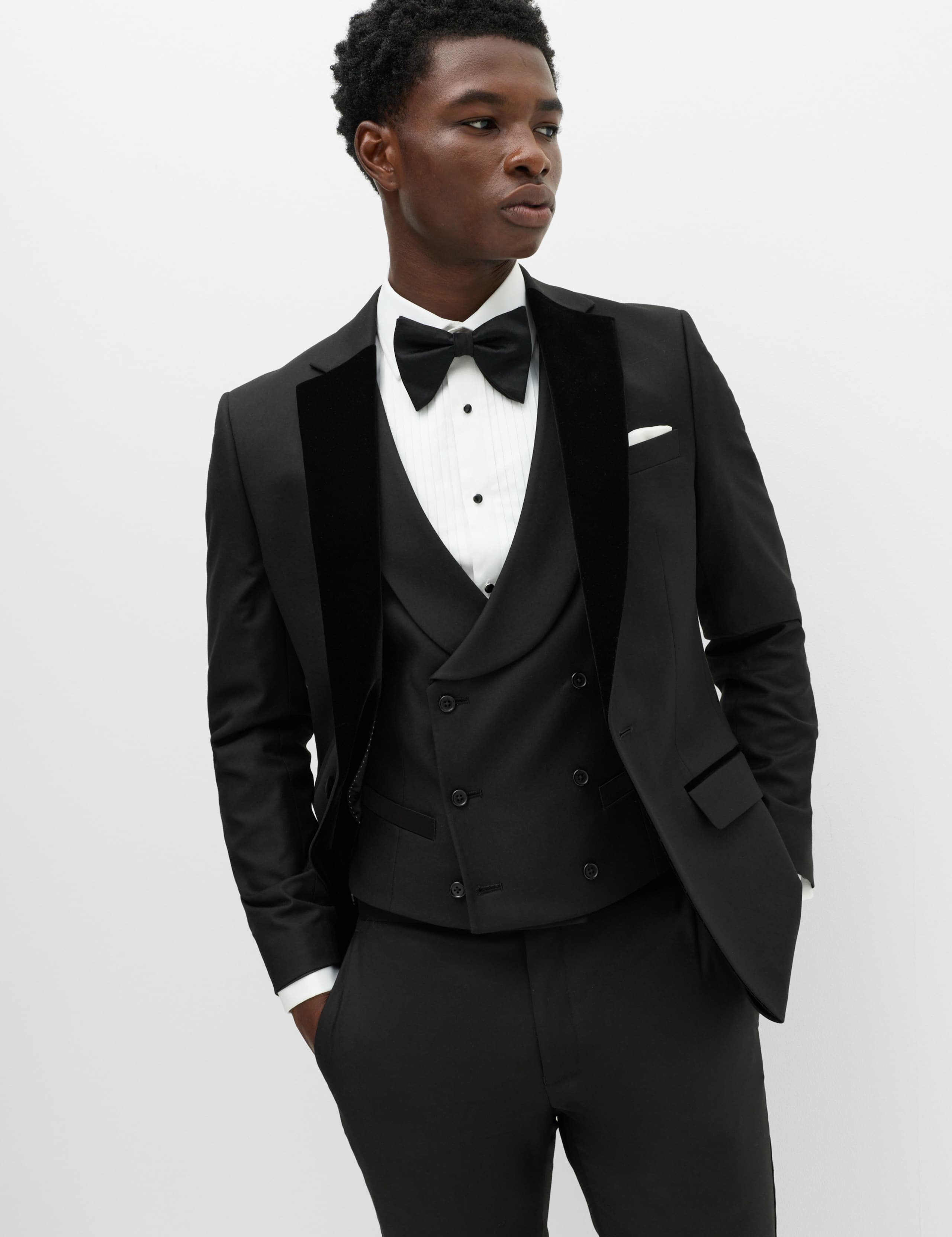 3 Piece Slim Fit Ultimate Velvet Lapel Tuxedo Suit