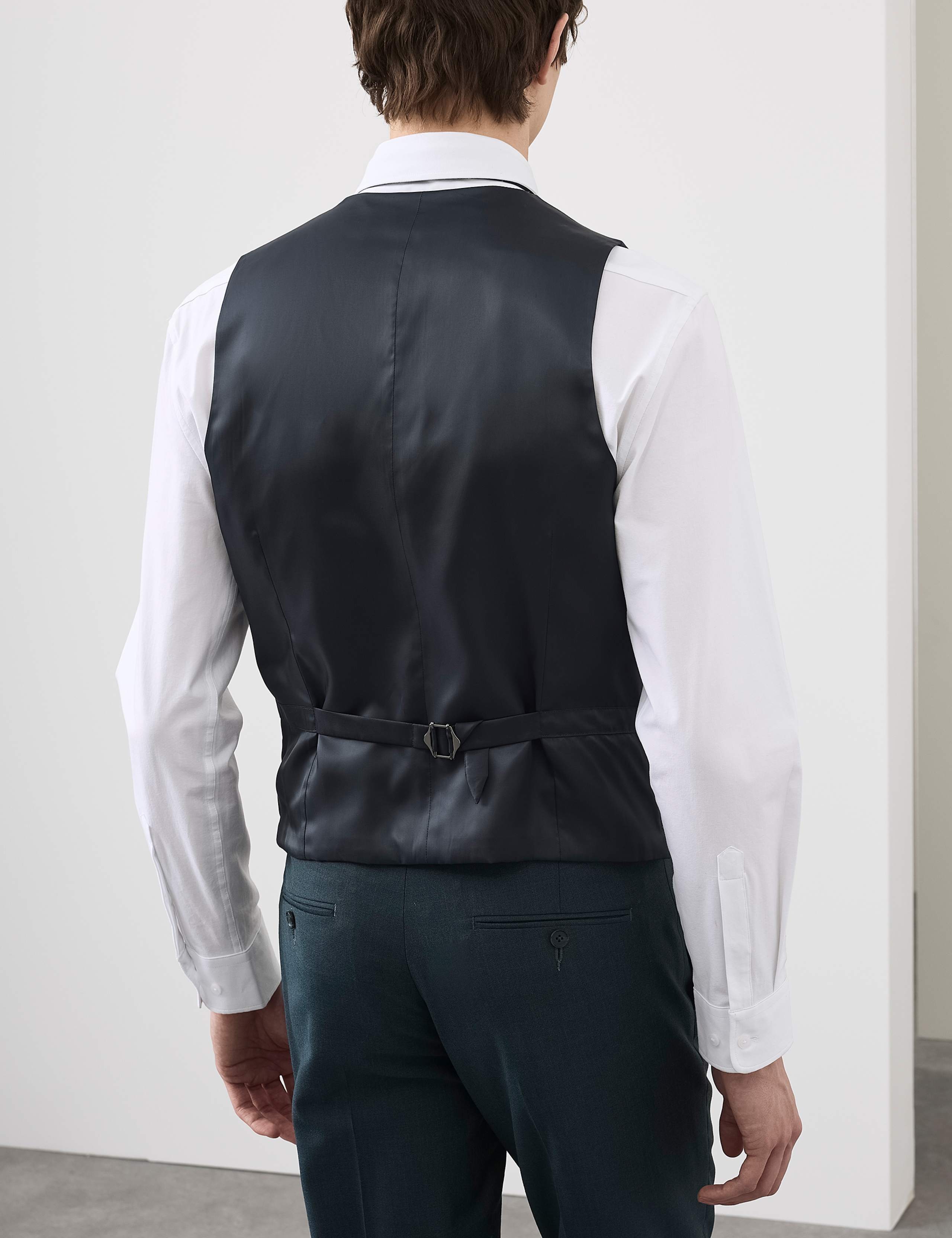 3 Piece Tailored Fit Wool Rich Suit 4 of 6