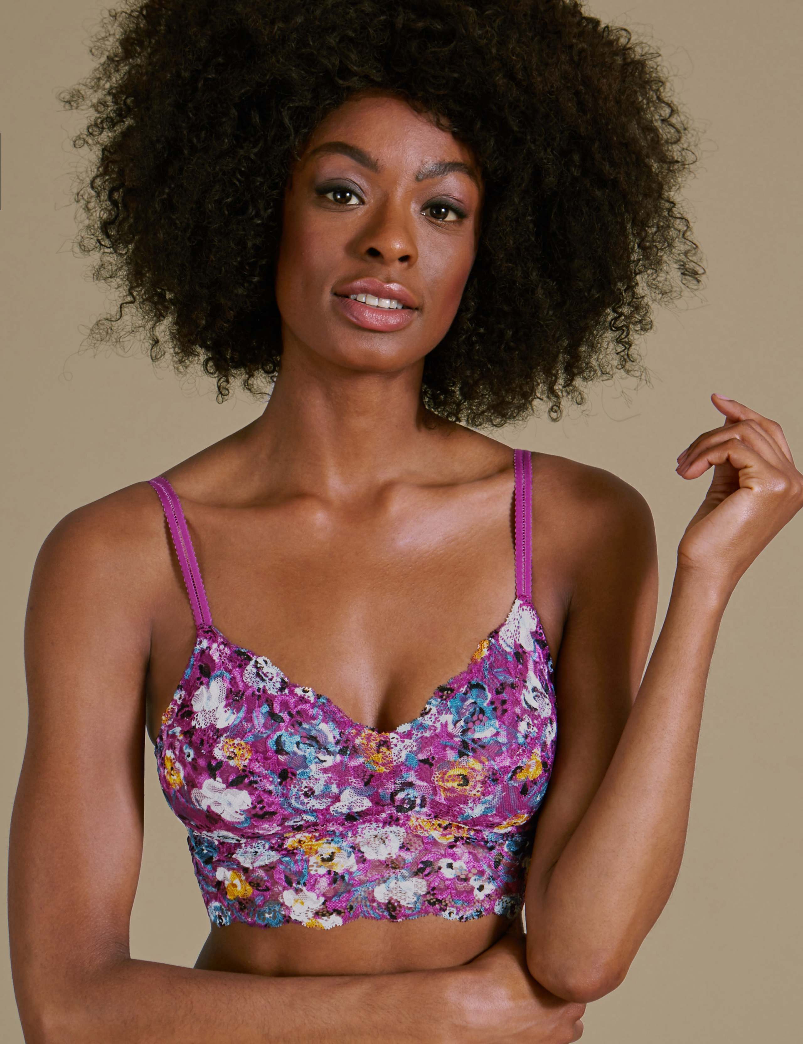 Floral Print Set with Non-Padded Bralet 2 of 6