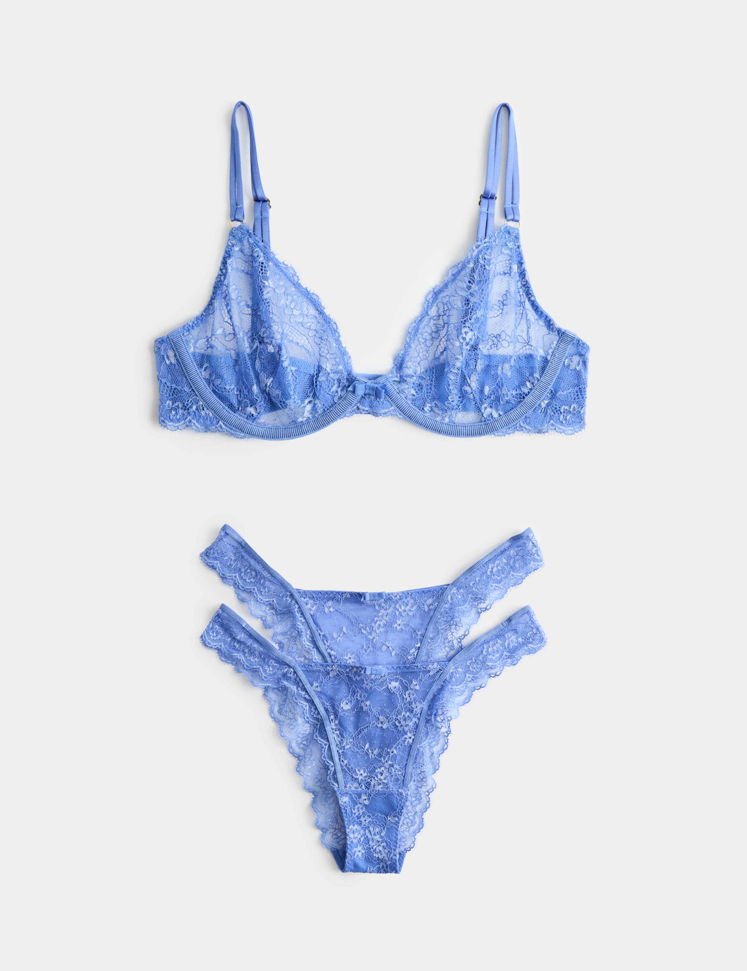 Ida Lace Wired Plunge Bra Set A-E 1 of 6