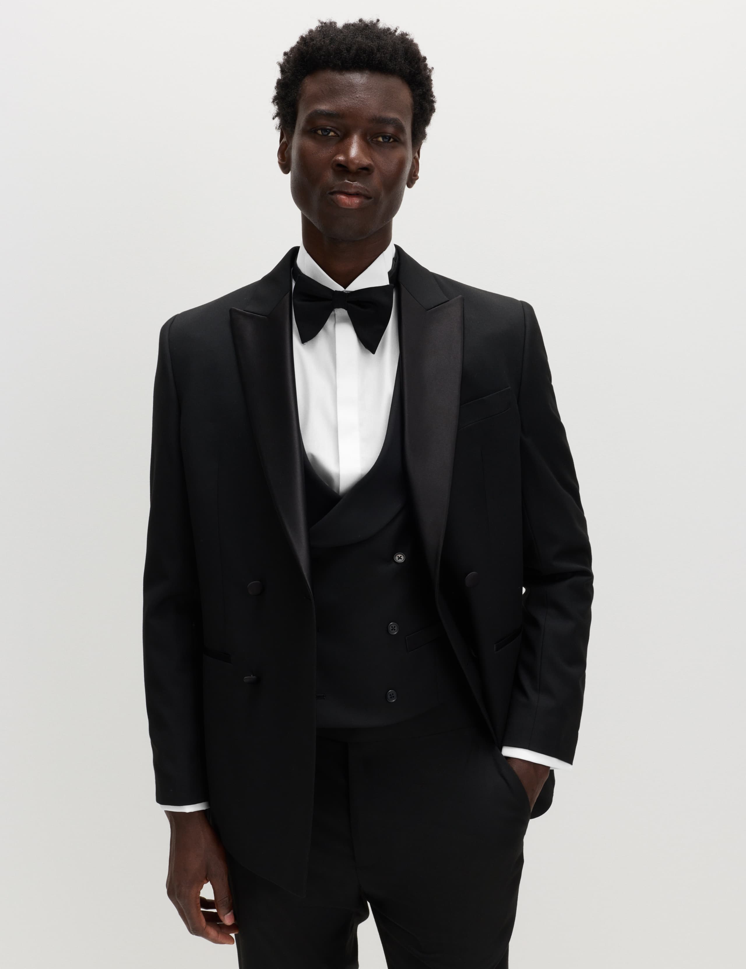 3 Piece Slim Fit Double Breasted Tuxedo Suit