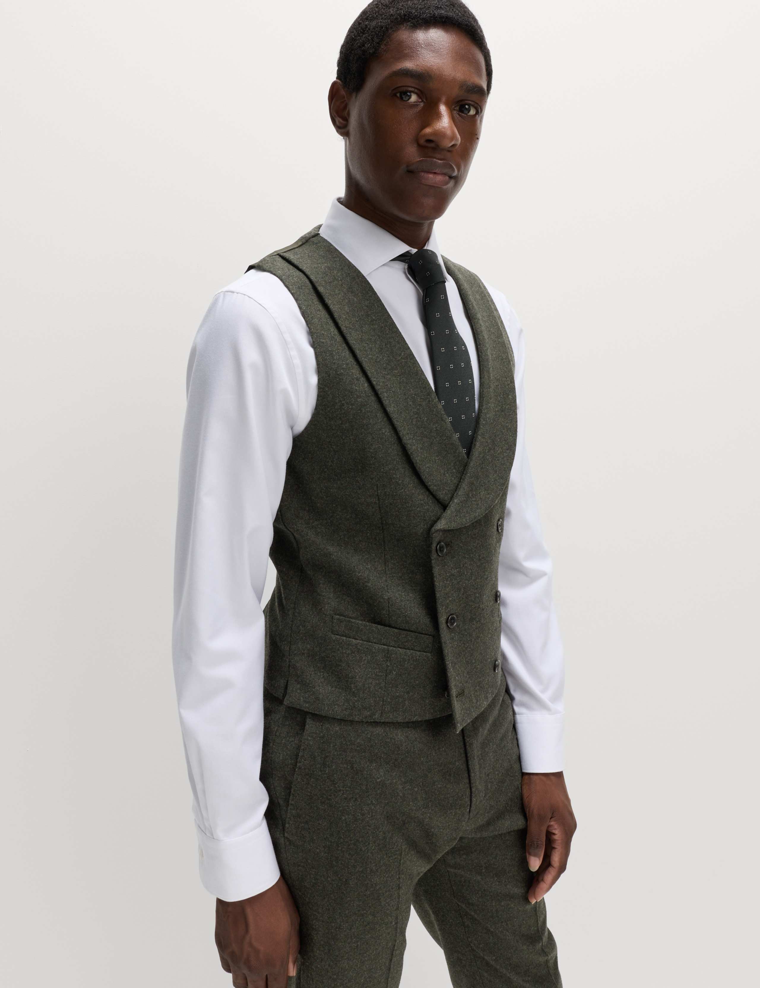 Tailored Fit Wool Rich Tweed Suit 2 of 6