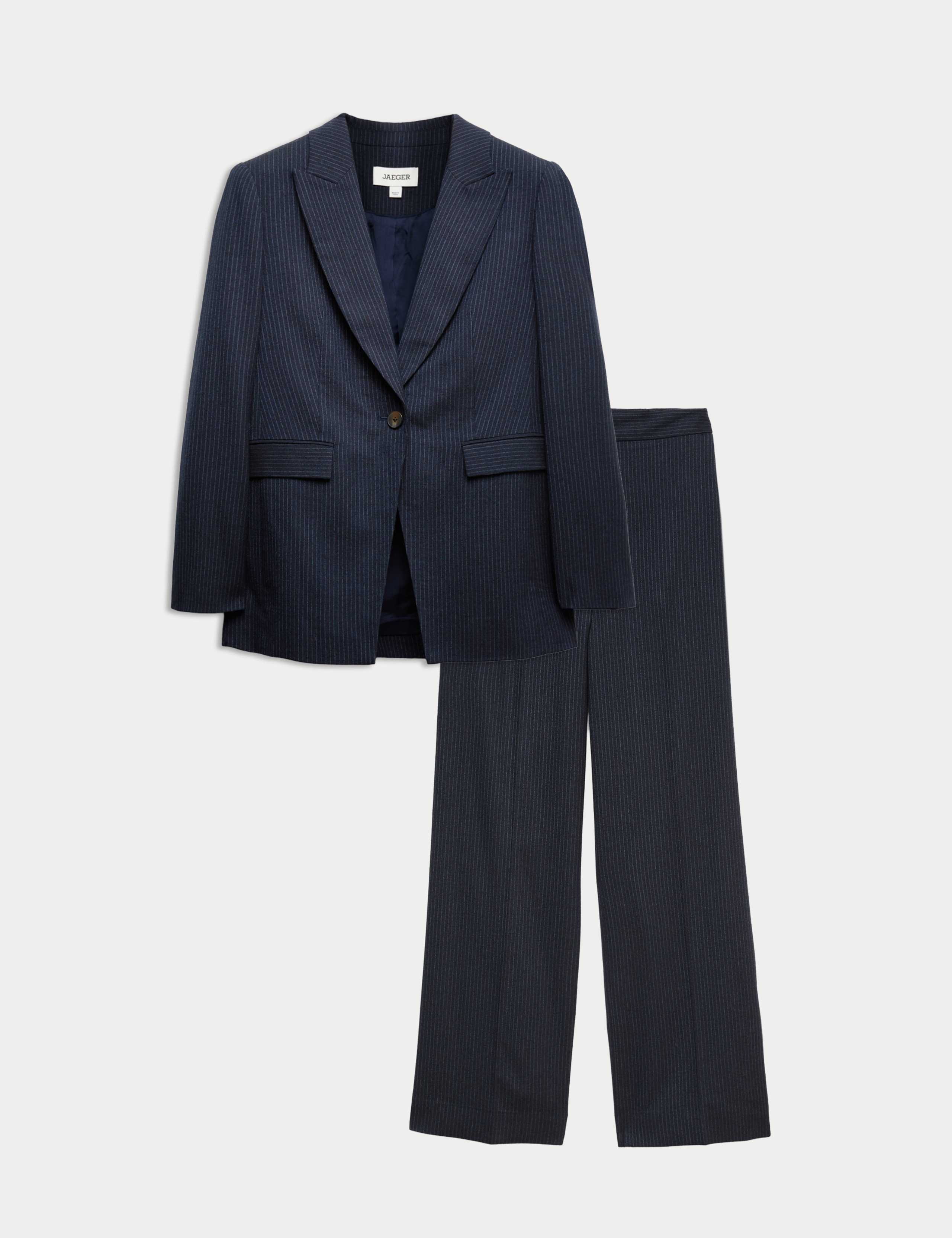 Wool Rich Pinstripe Jacket & Trouser Set 1 of 6