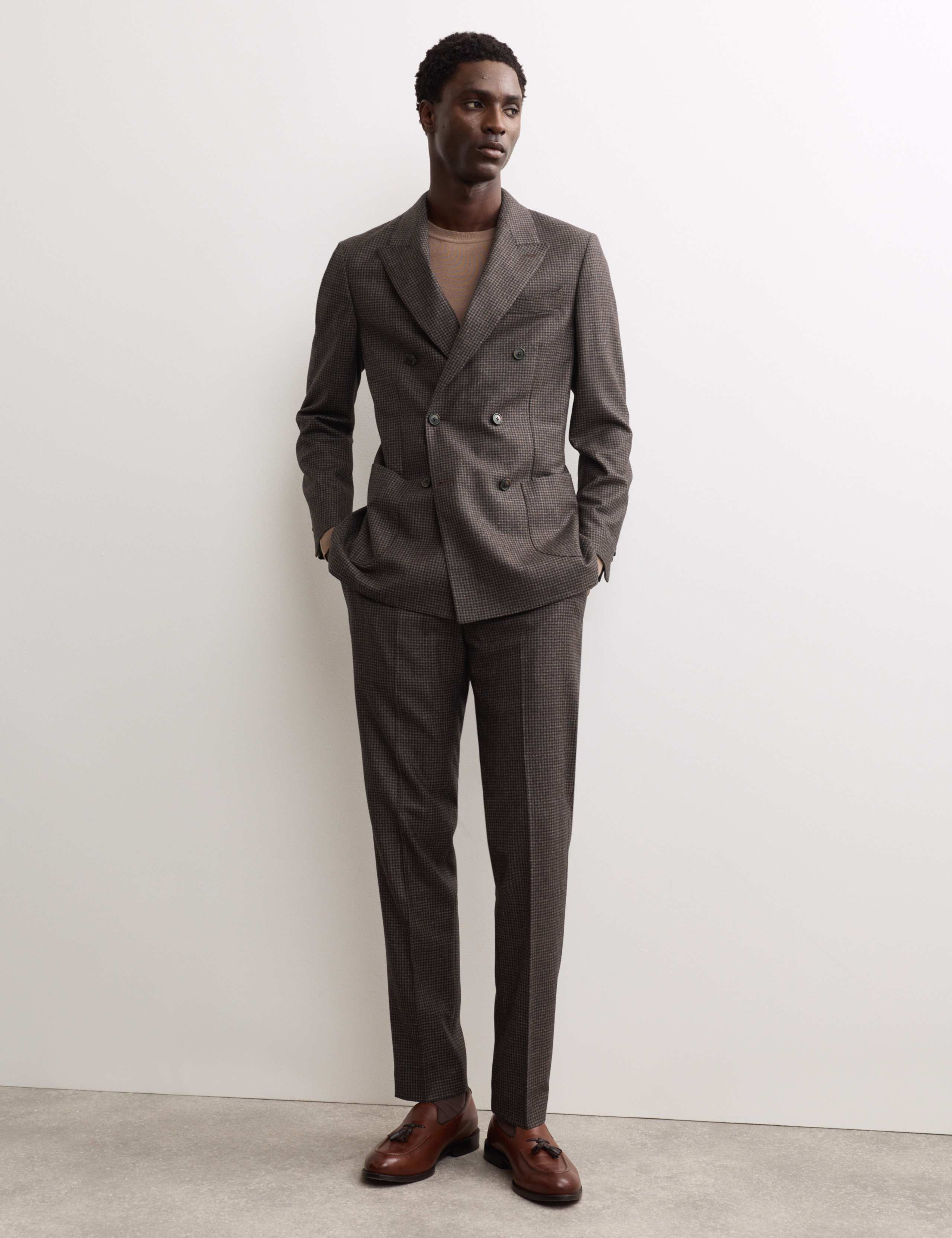 Houndstooth Double Breasted Suit