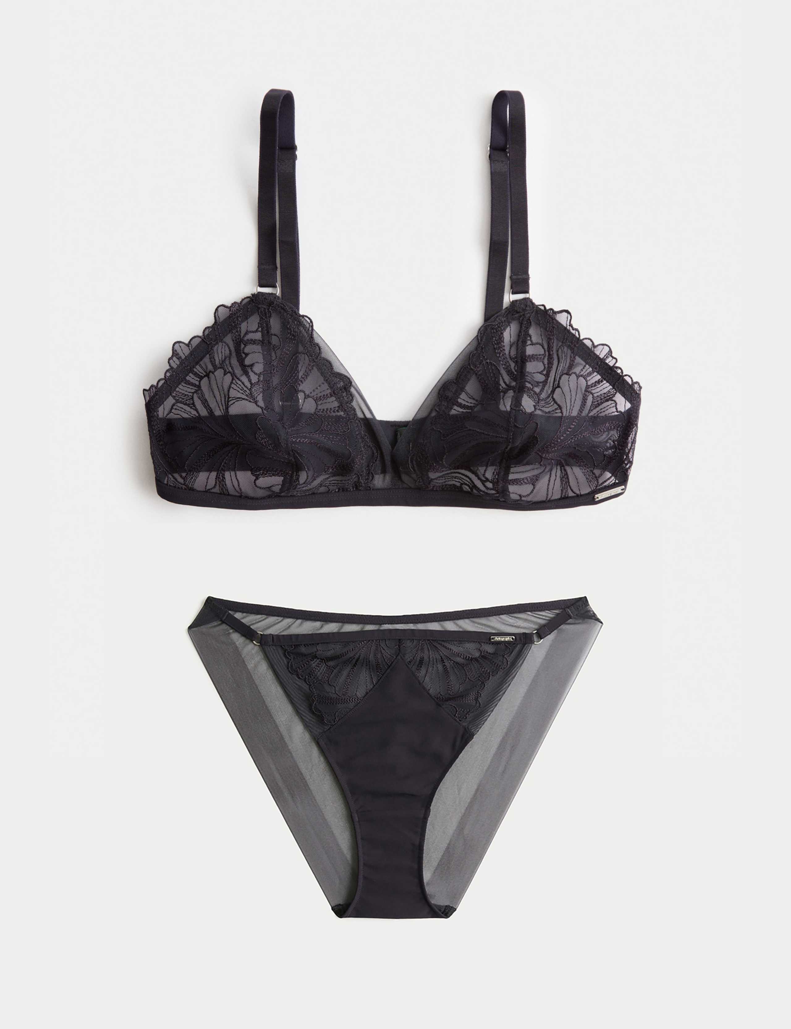 Monaco Embroidery Non Wired Bralette Set A-E 1 of 6