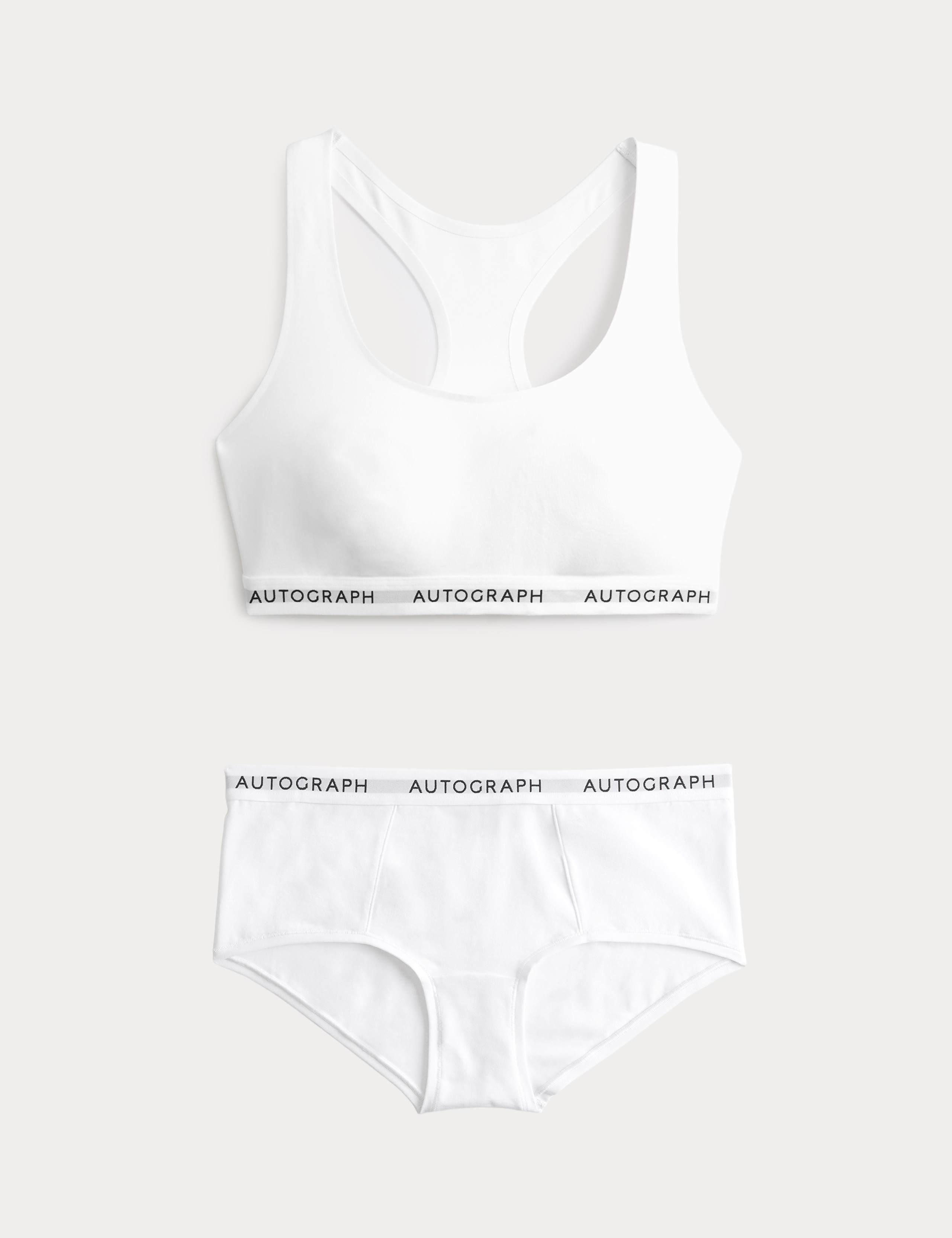 Lille Supima™ Cotton Non Wired Crop Top Set 1 of 6