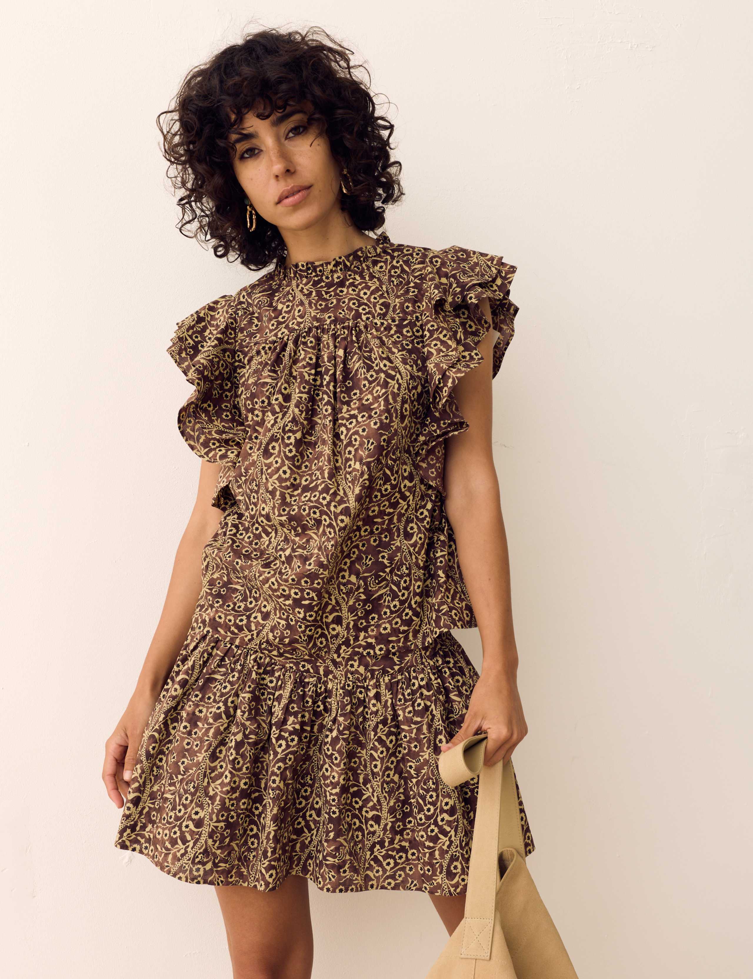 Floral Top & Skirt Set