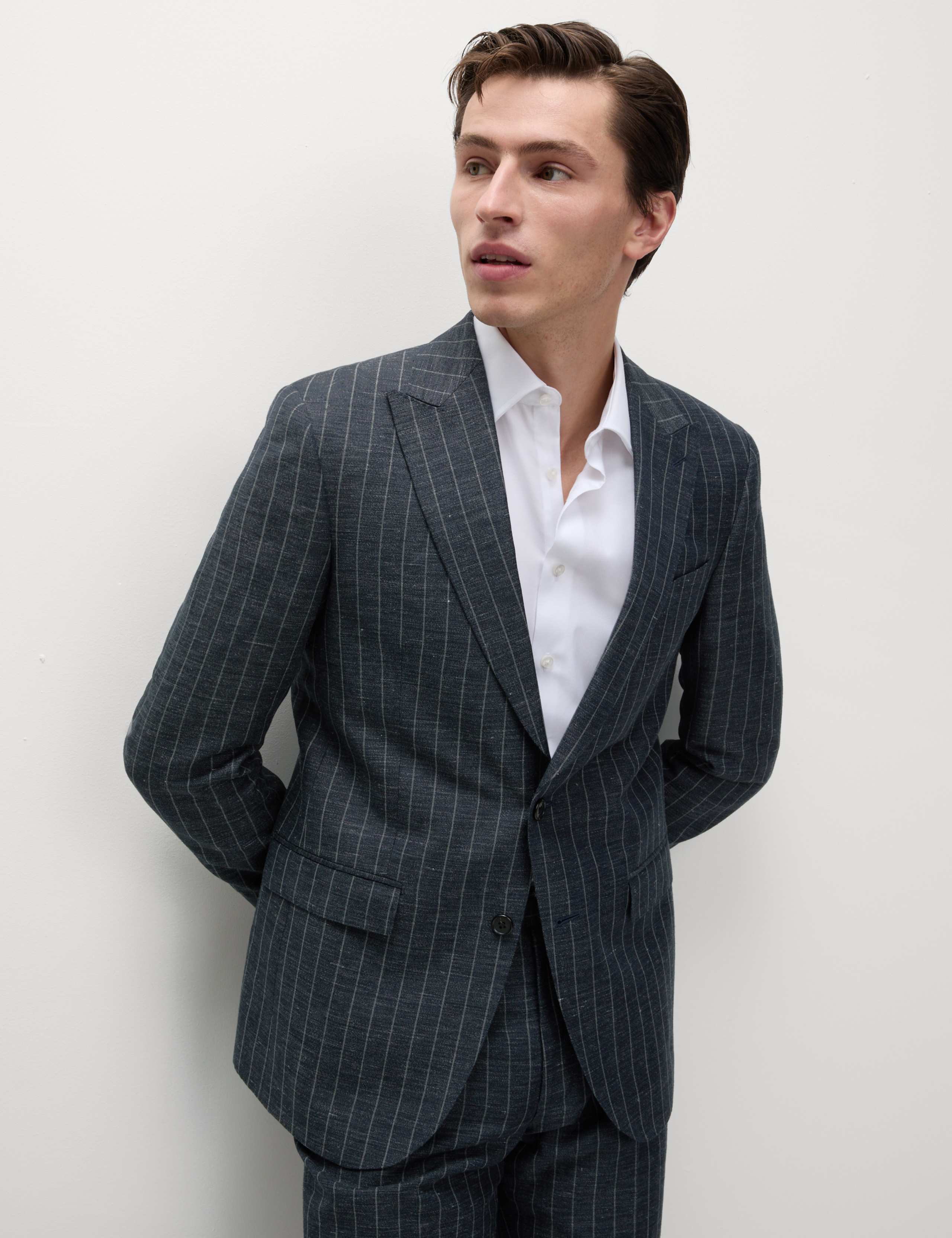 Regular Fit Wool Rich Pinstripe Suit 1 of 6