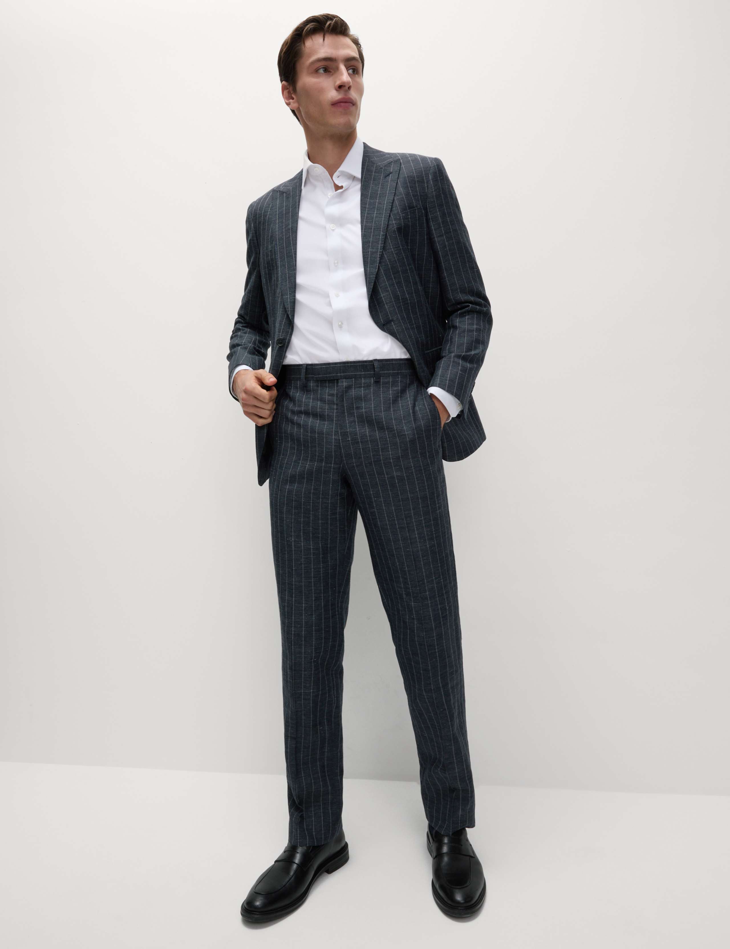 Regular Fit Wool Rich Pinstripe Suit 5 of 6