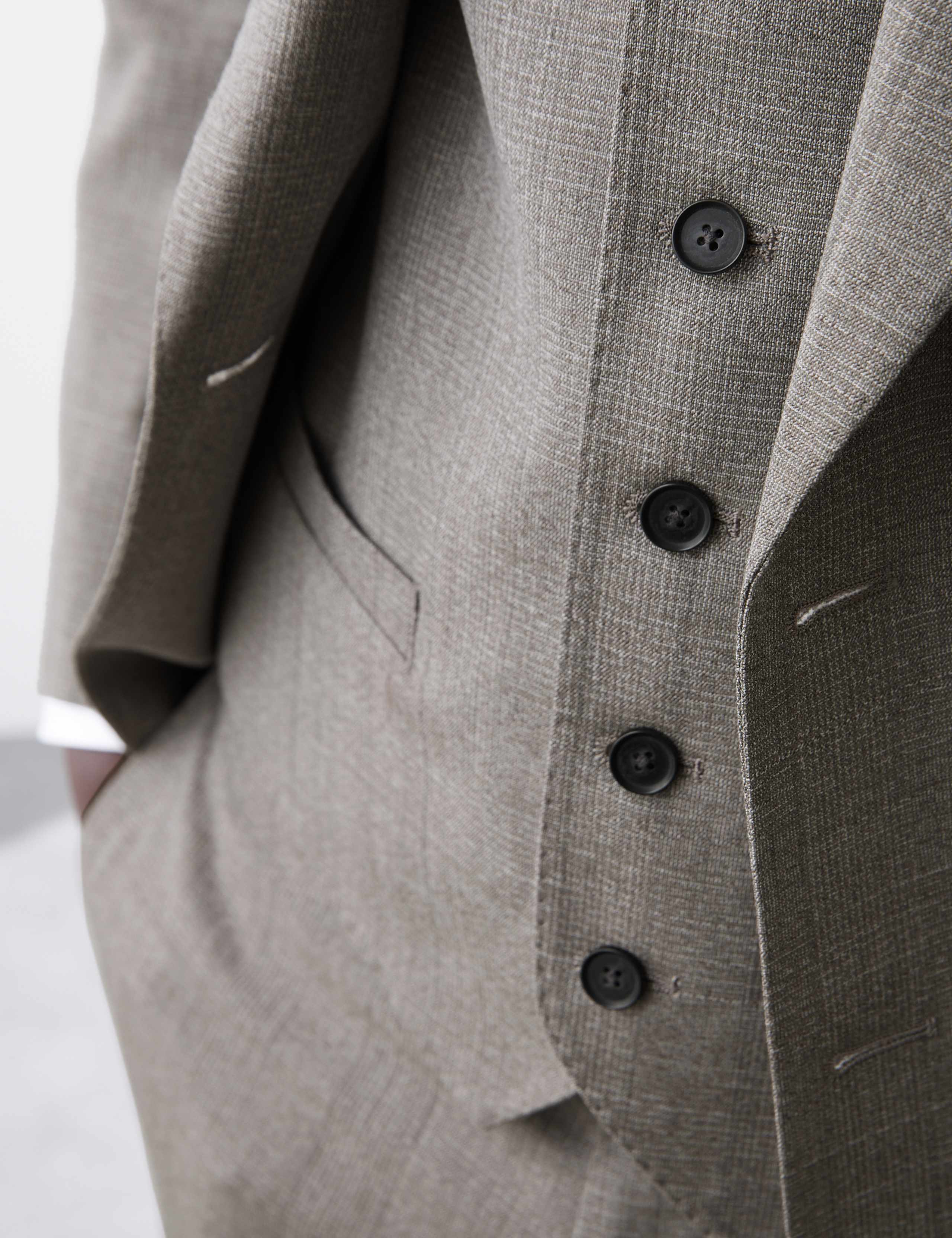 Tailored Fit Pure Wool Check Suit 5 of 6