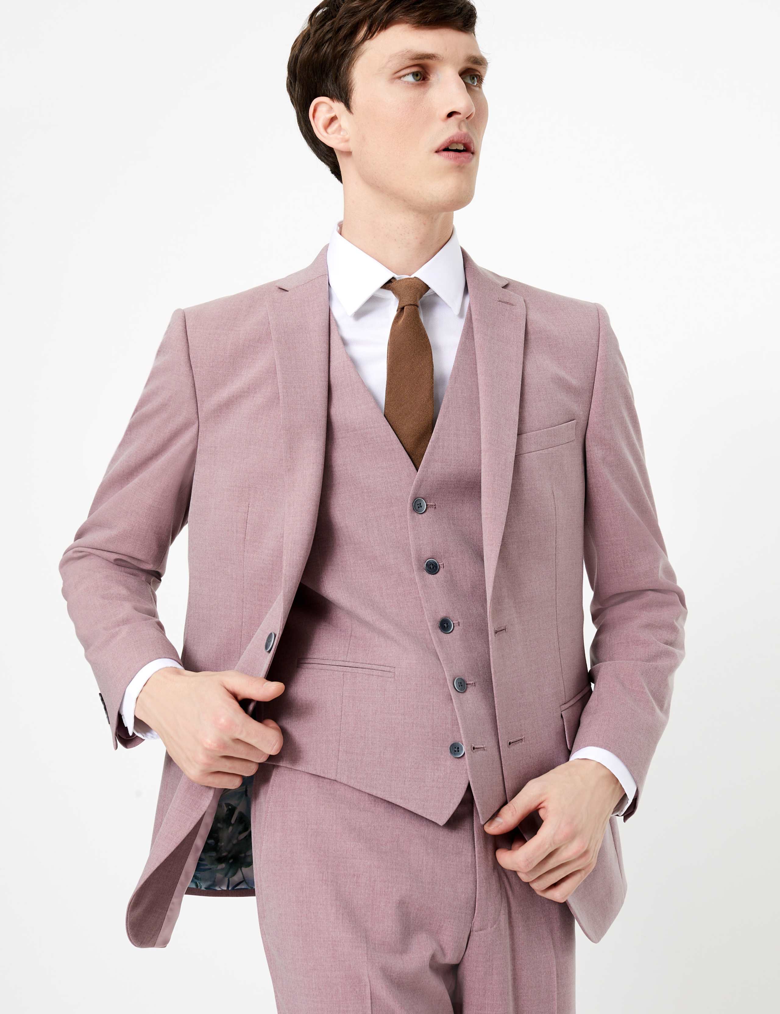 Pastel Slim Fit 3 Piece Suit 6 of 7