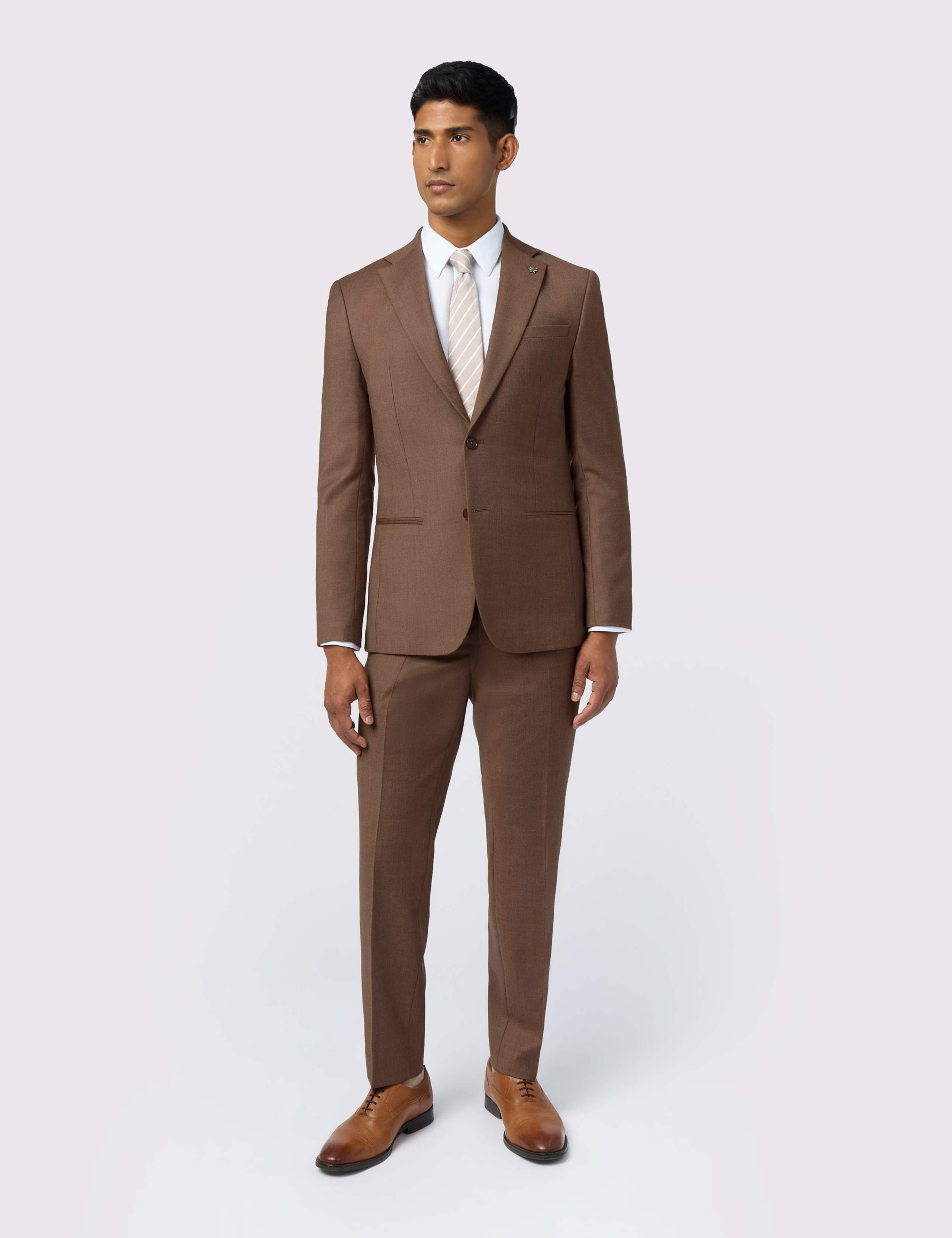 Slim Fit Wool Rich Flannel Suit