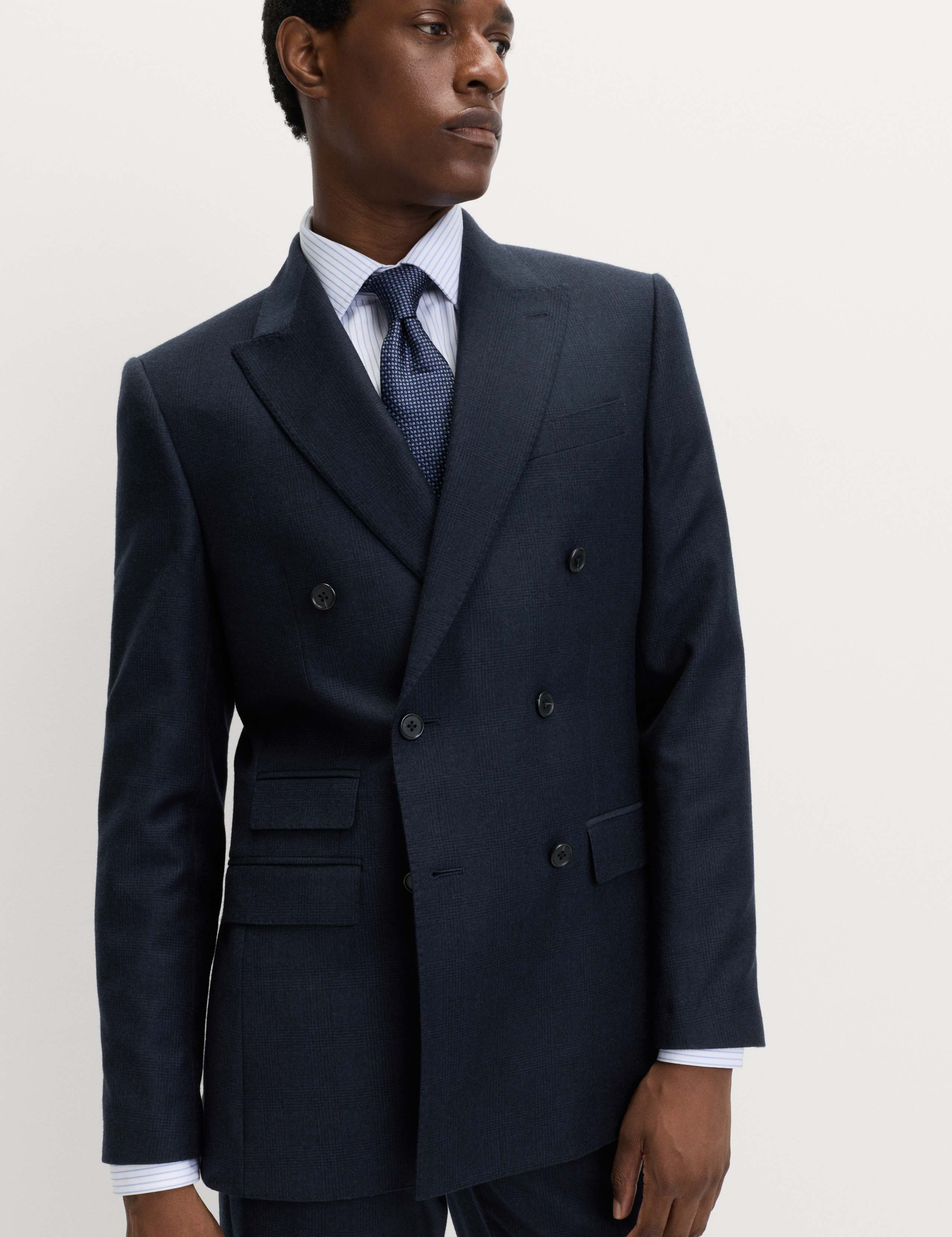 Slim Fit Pure Wool Checked Suit 1 of 6