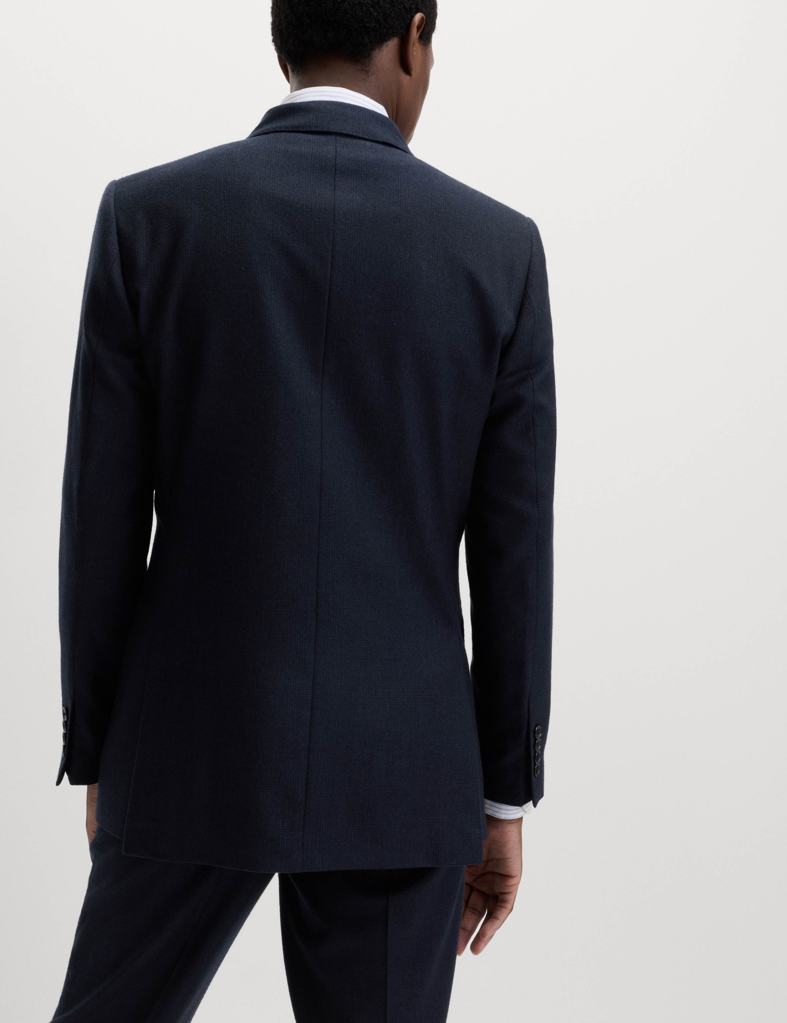 Slim Fit Pure Wool Checked Suit 2 of 6