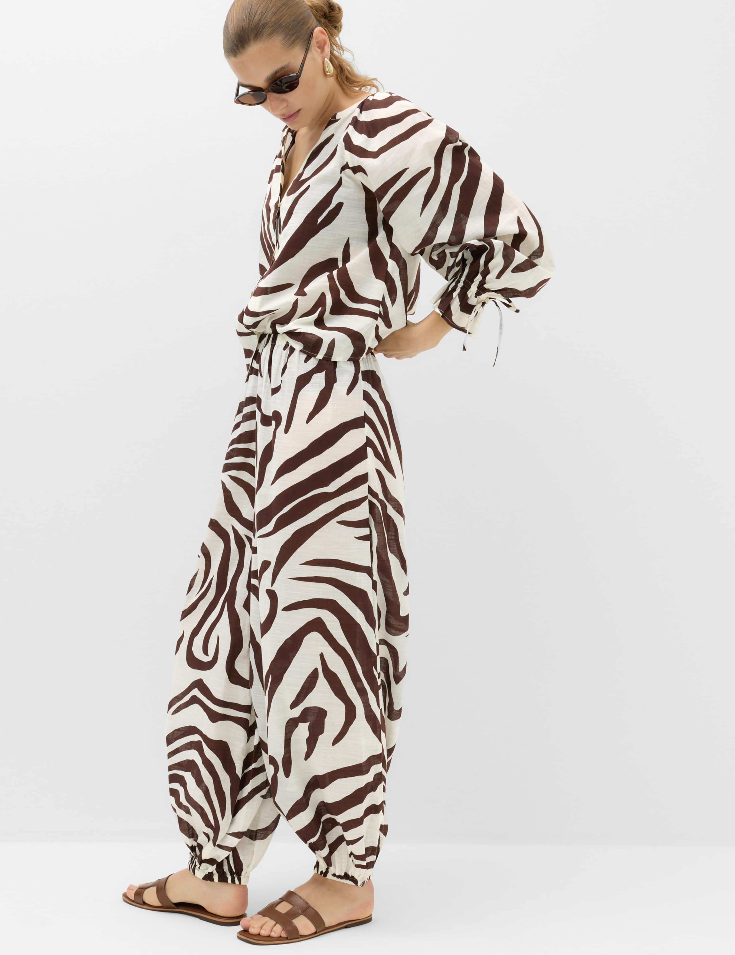 Printed Beach Top & Trouser Set