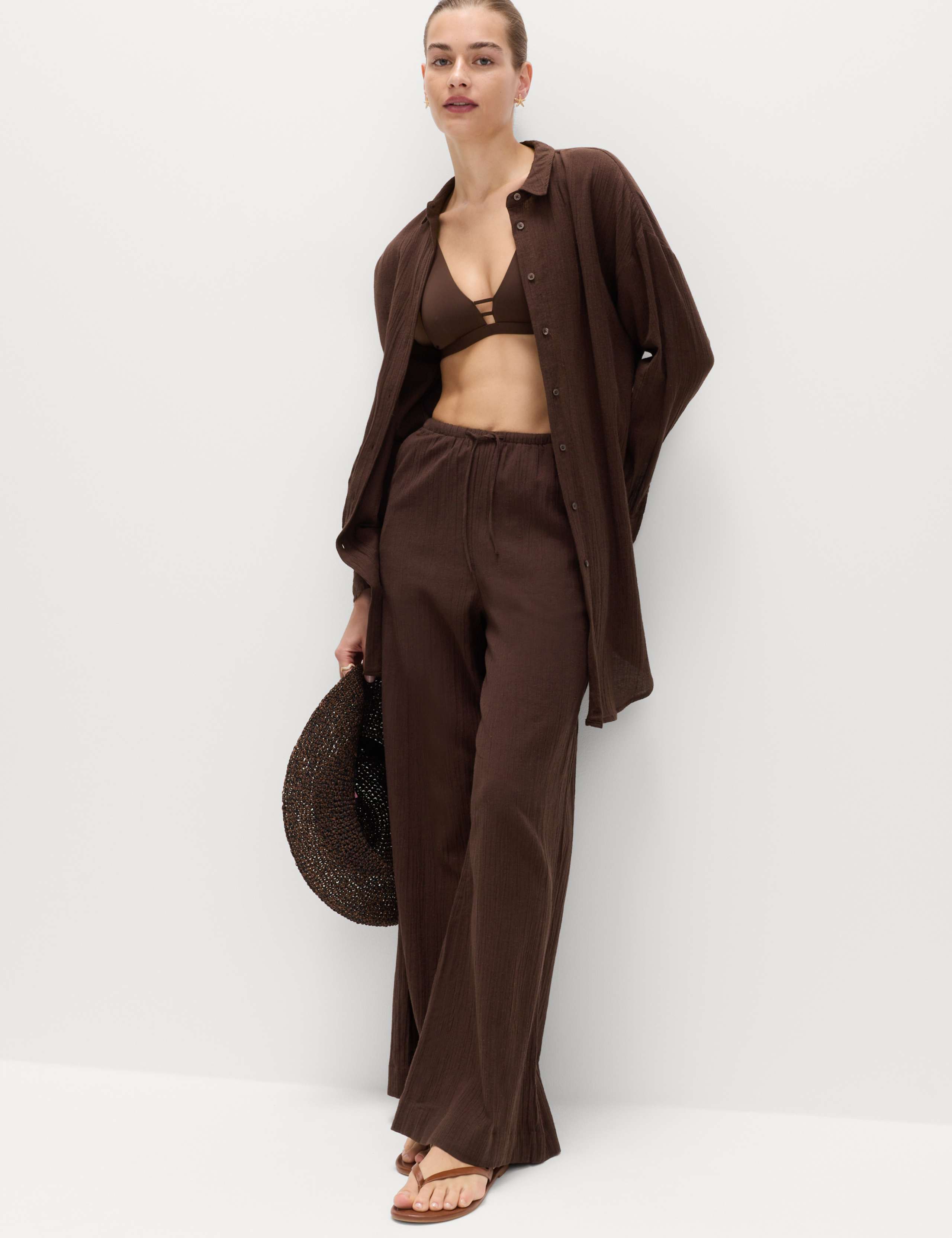 Crinkle Shirt & Trouser Set