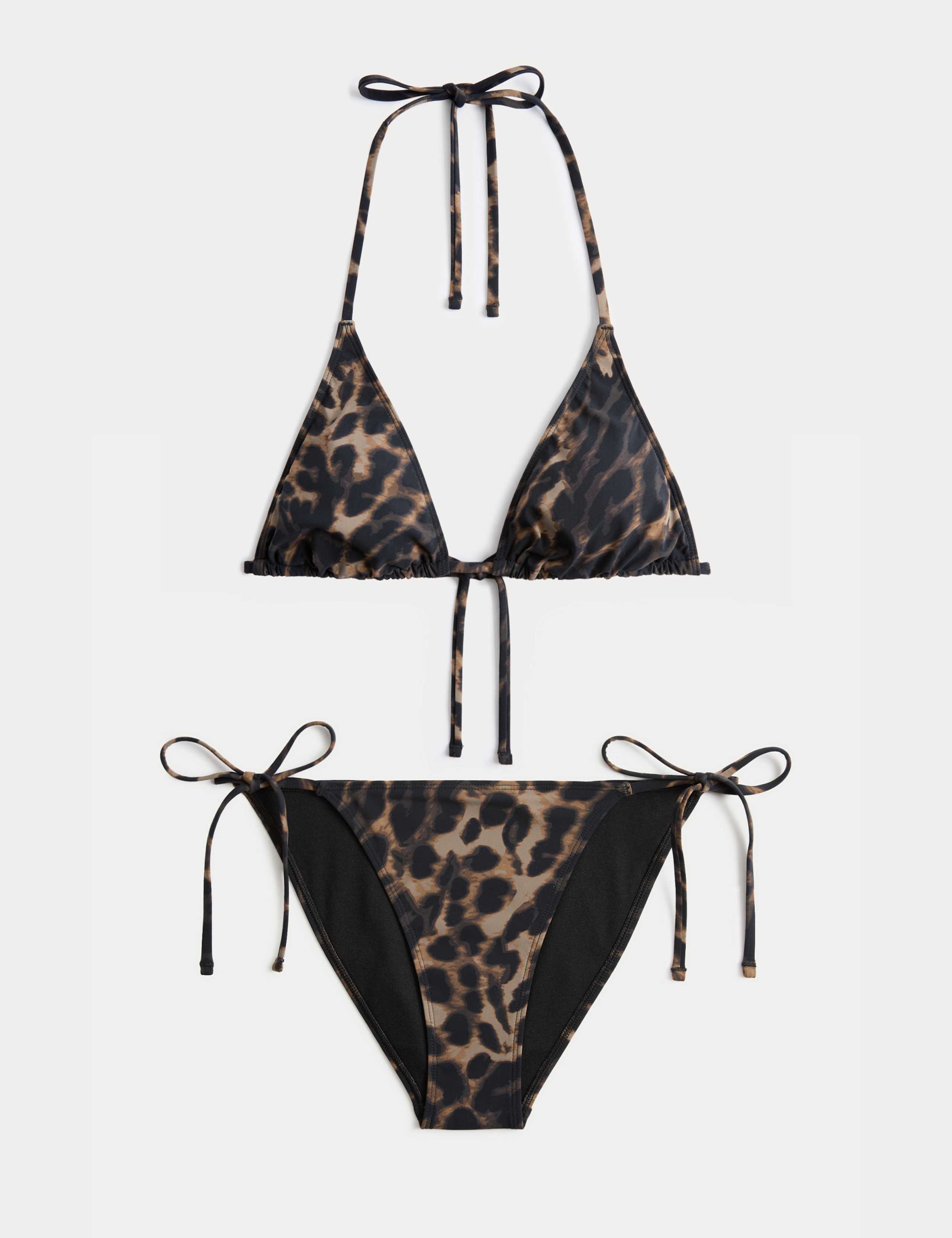 Animal Print Halterneck Triangle Bikini Set 1 of 6