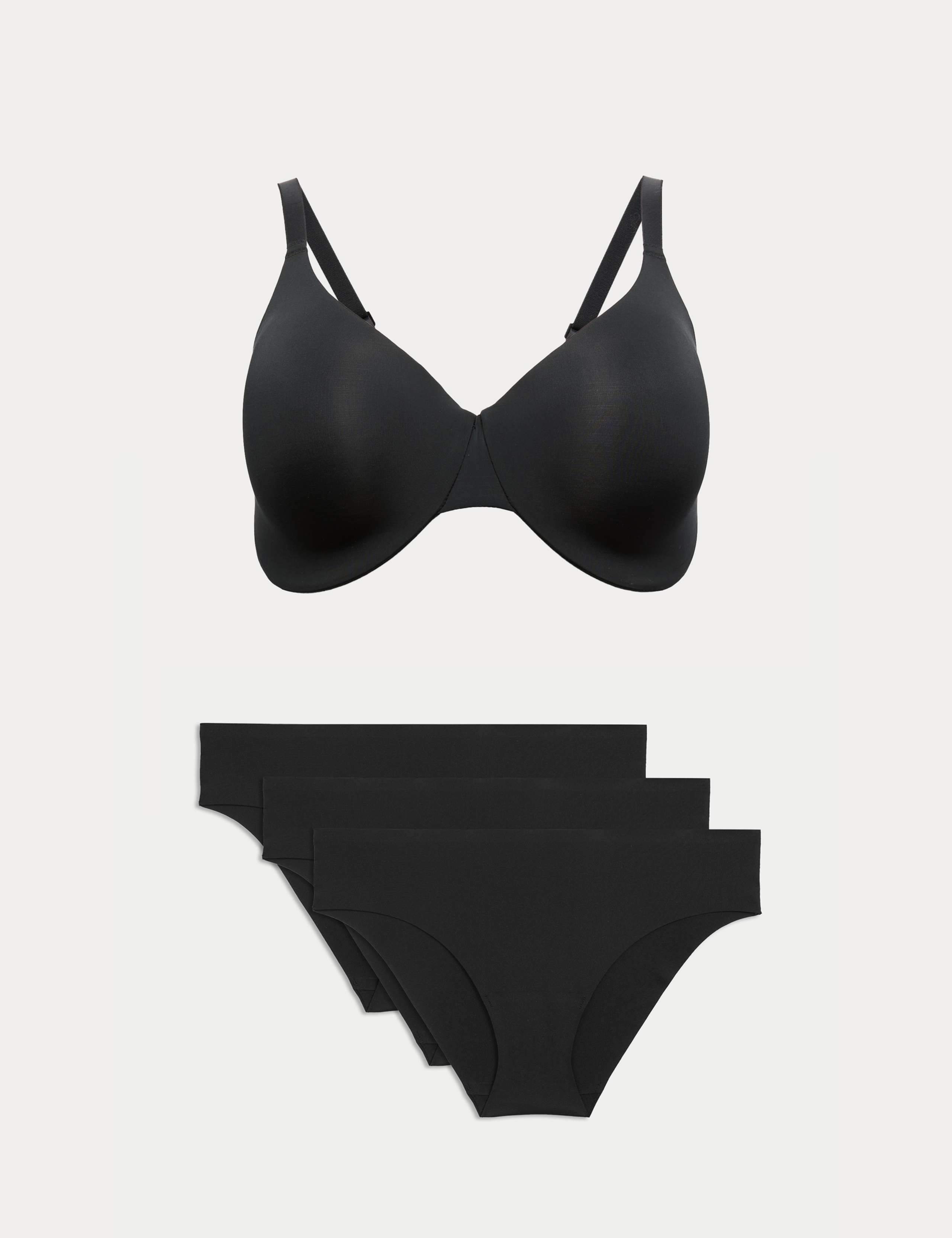 Body Invisibles Wired Minimiser Bra Set C-H 1 of 6
