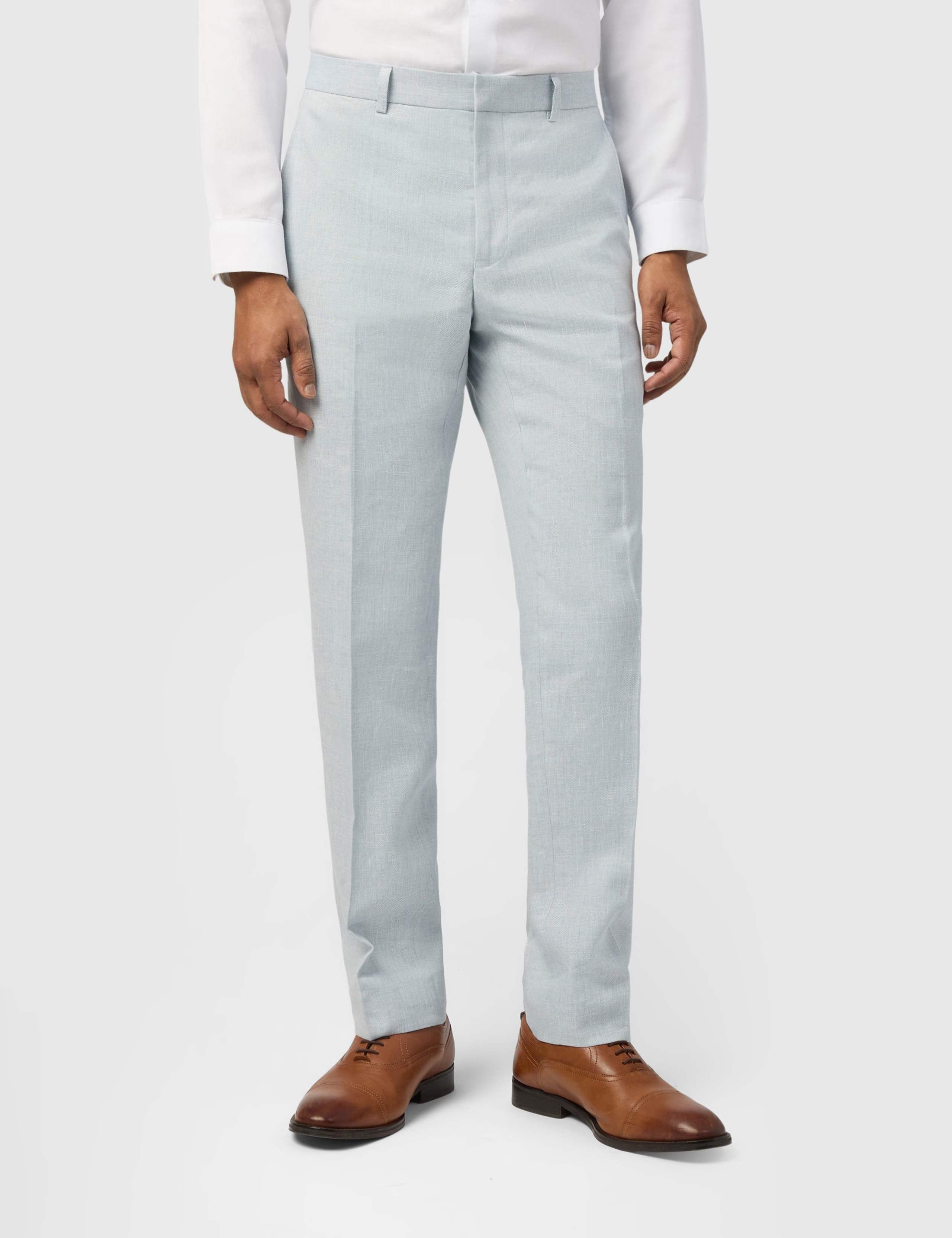 Slim Fit Linen Rich Single Breasted Suit 1 of 5