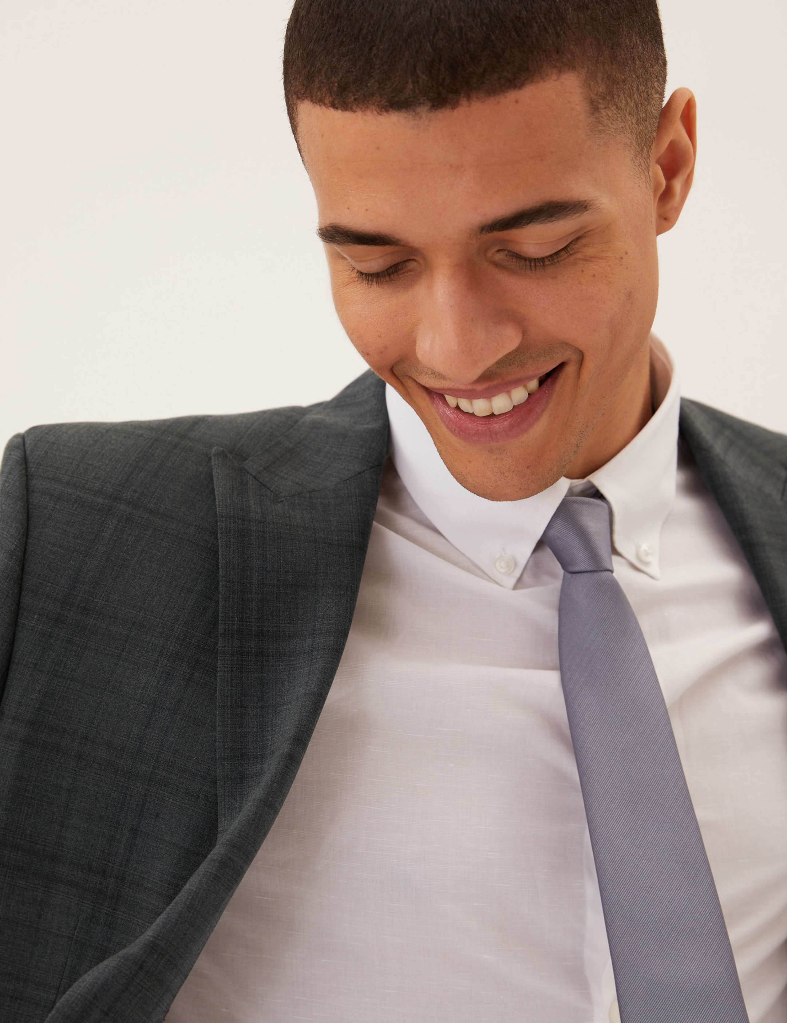 Tailored Fit Wool Checked Suit 5 of 8