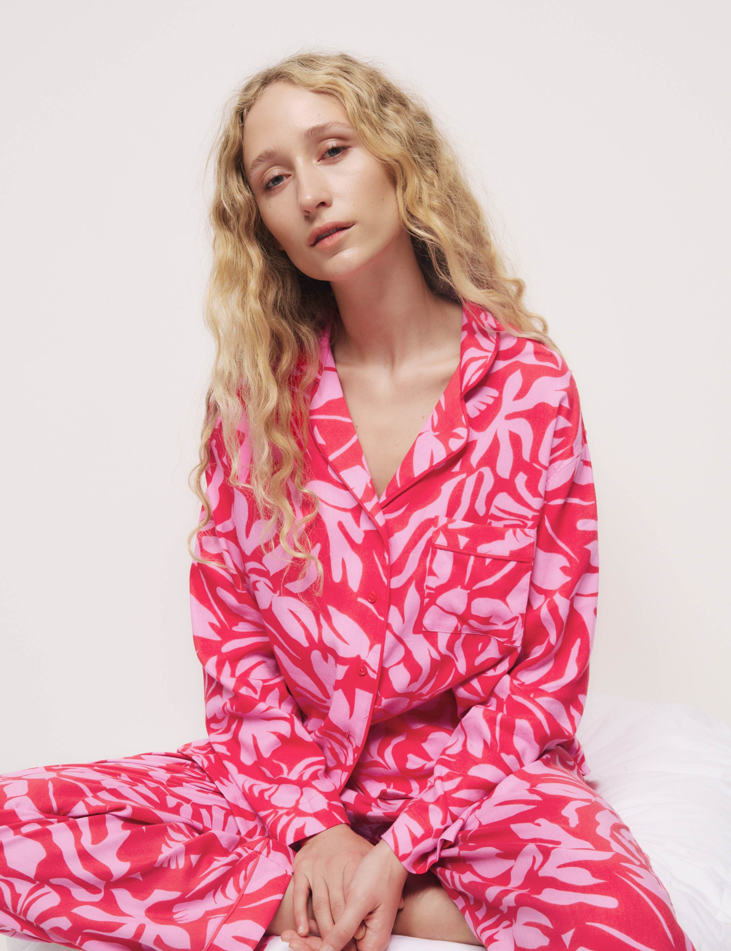 Cotton Blend Lobster Print Pyjama Top Set 5 of 6