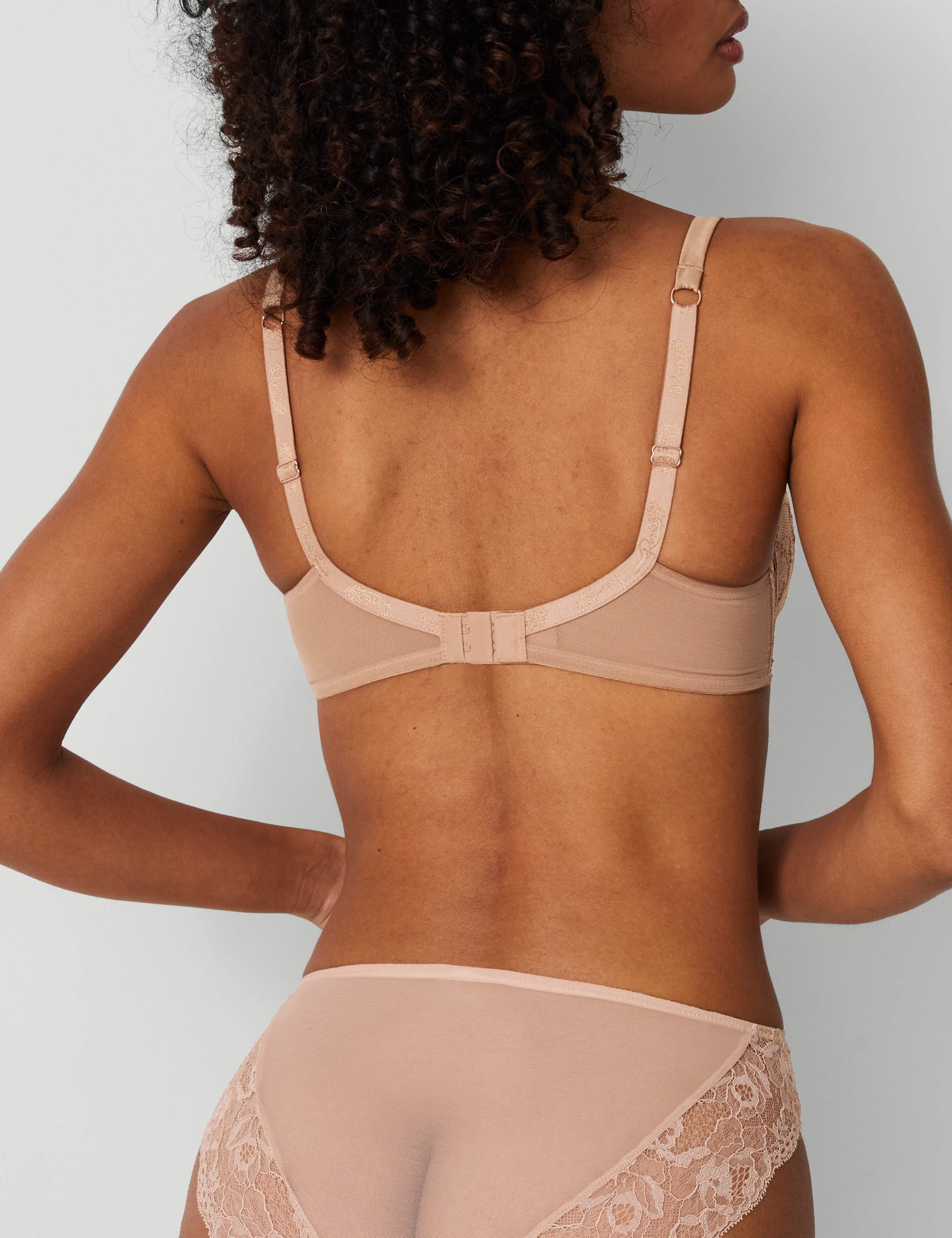 Silk & Lace Wired Full Cup Bra Set A-E 4 of 6