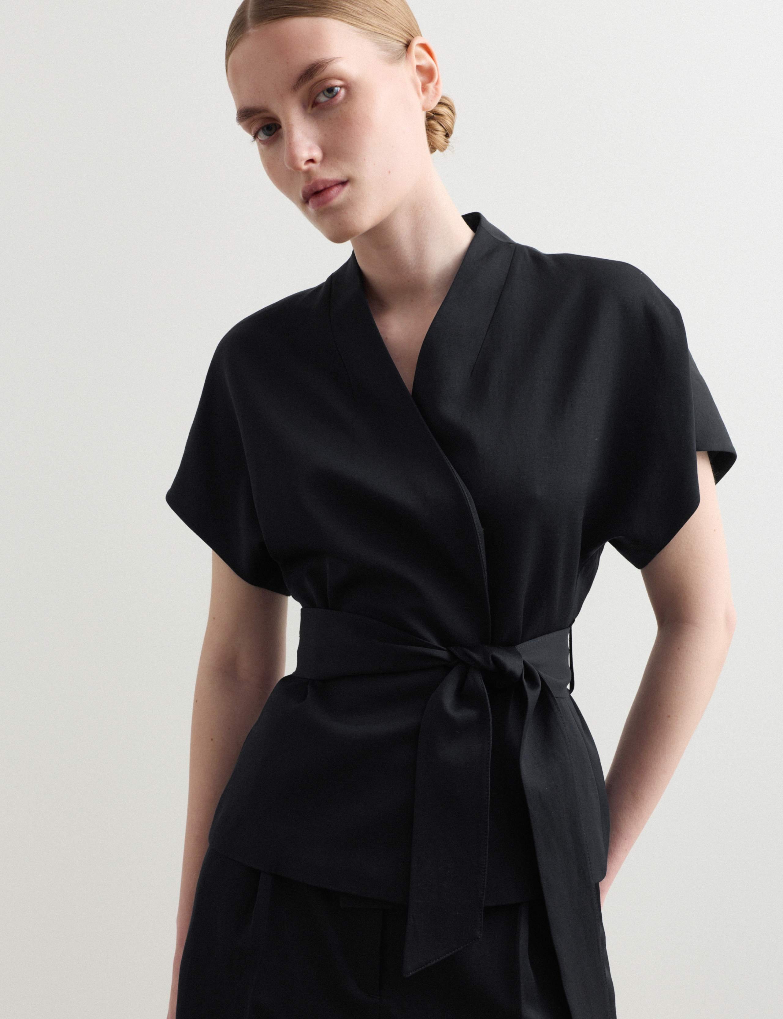 Wrap Jacket with Linen & Shorts 2 of 6