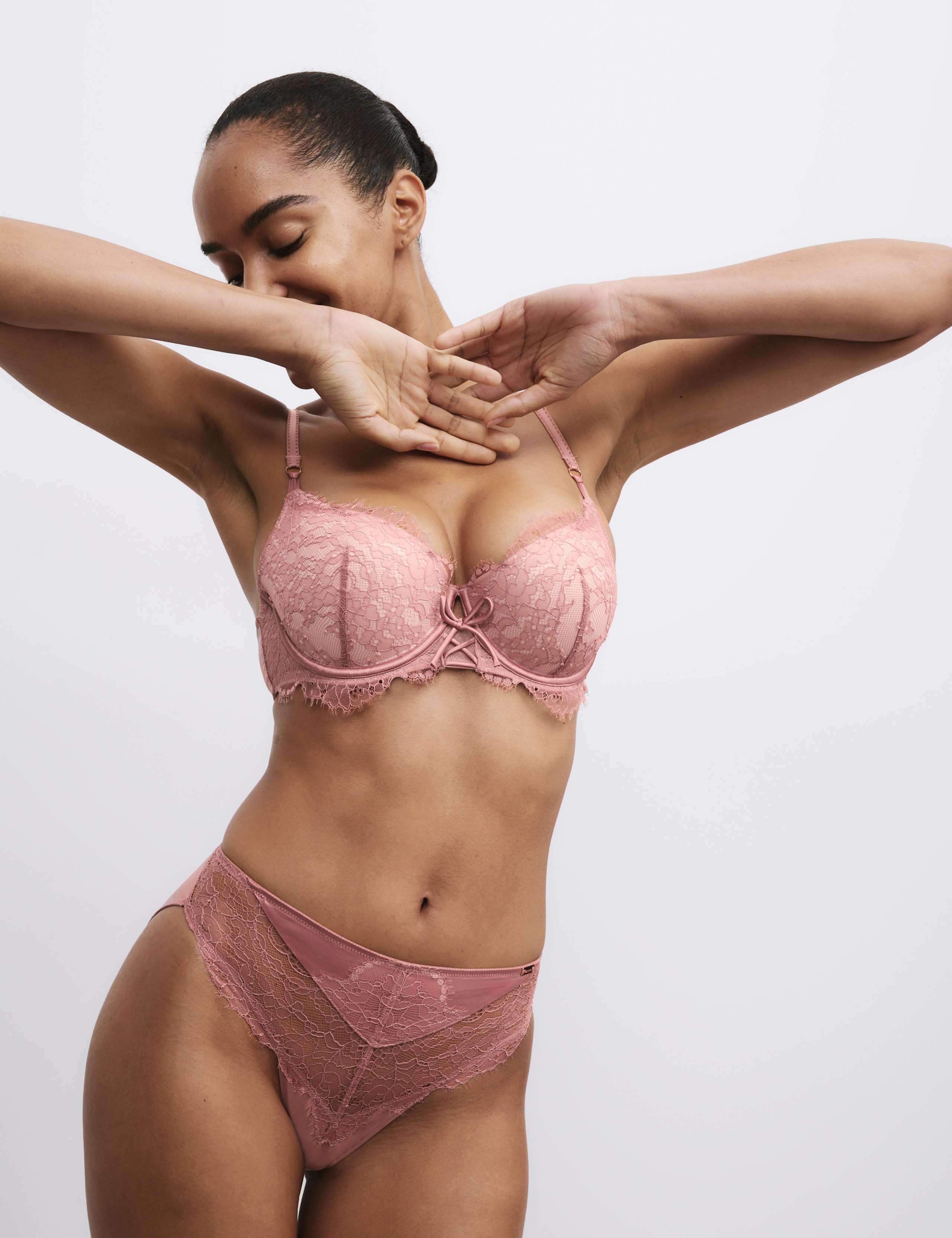 Forget Me Not Lace Wired Balcony Bra Set A-E