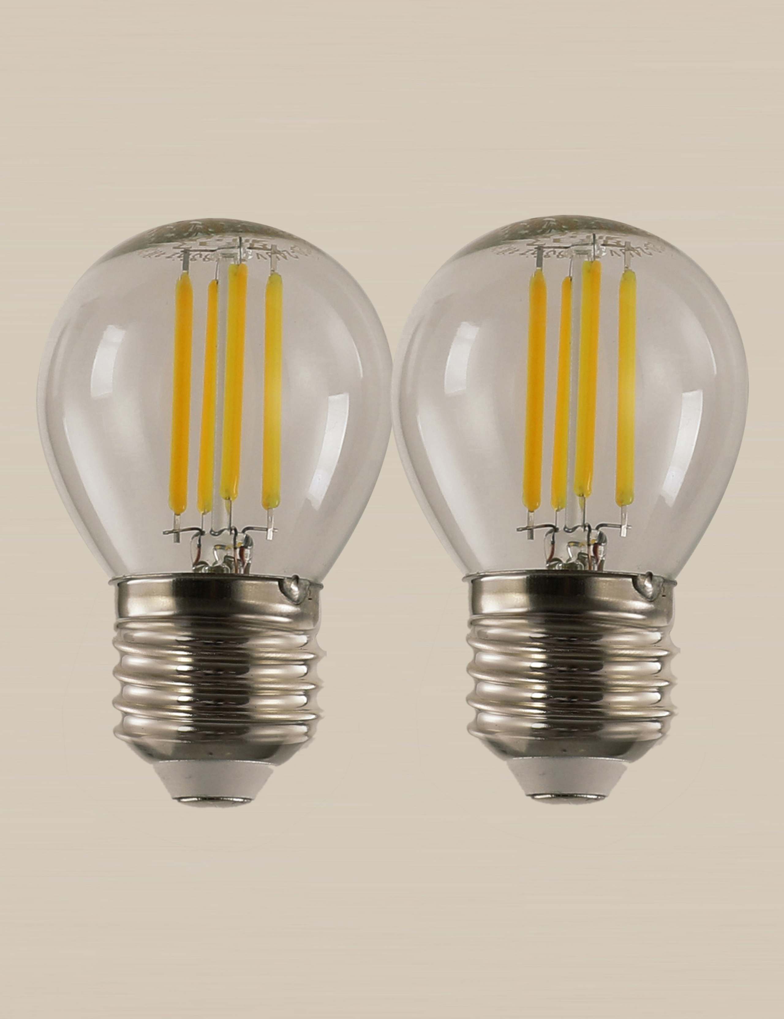 2 Pack 4W E27 Golf LED Light Bulbs