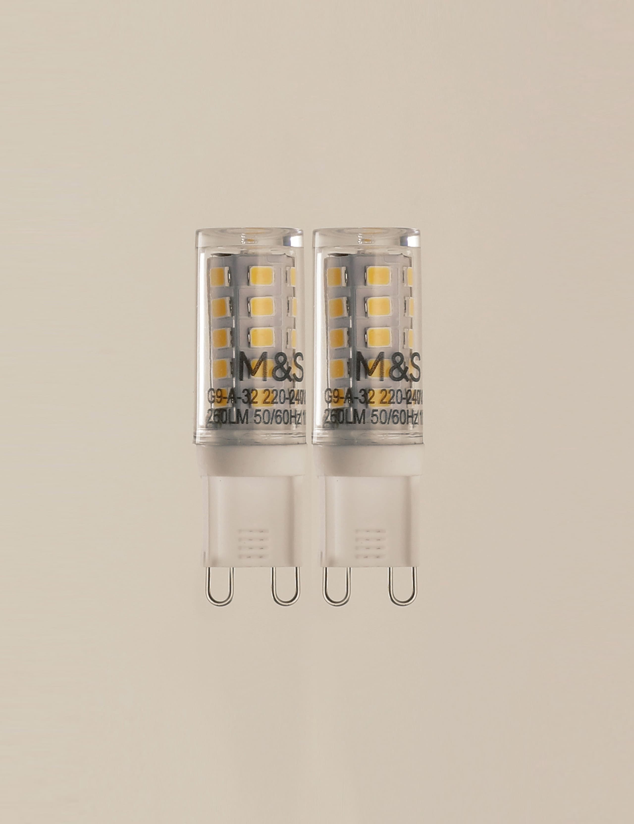 2 Pack 3W G9 LED Light Bulbs