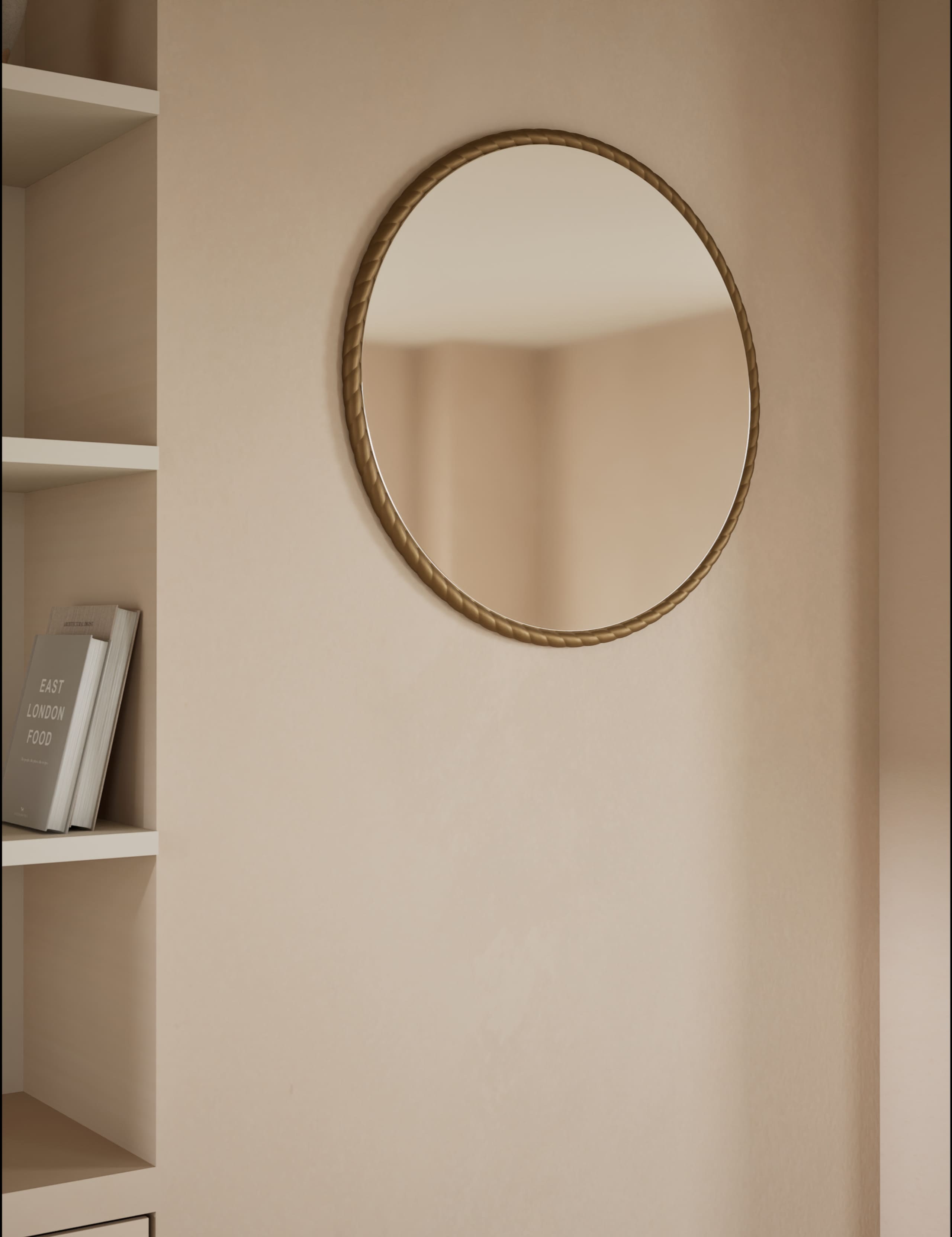 Twisted Metal Round Mirror 60cm