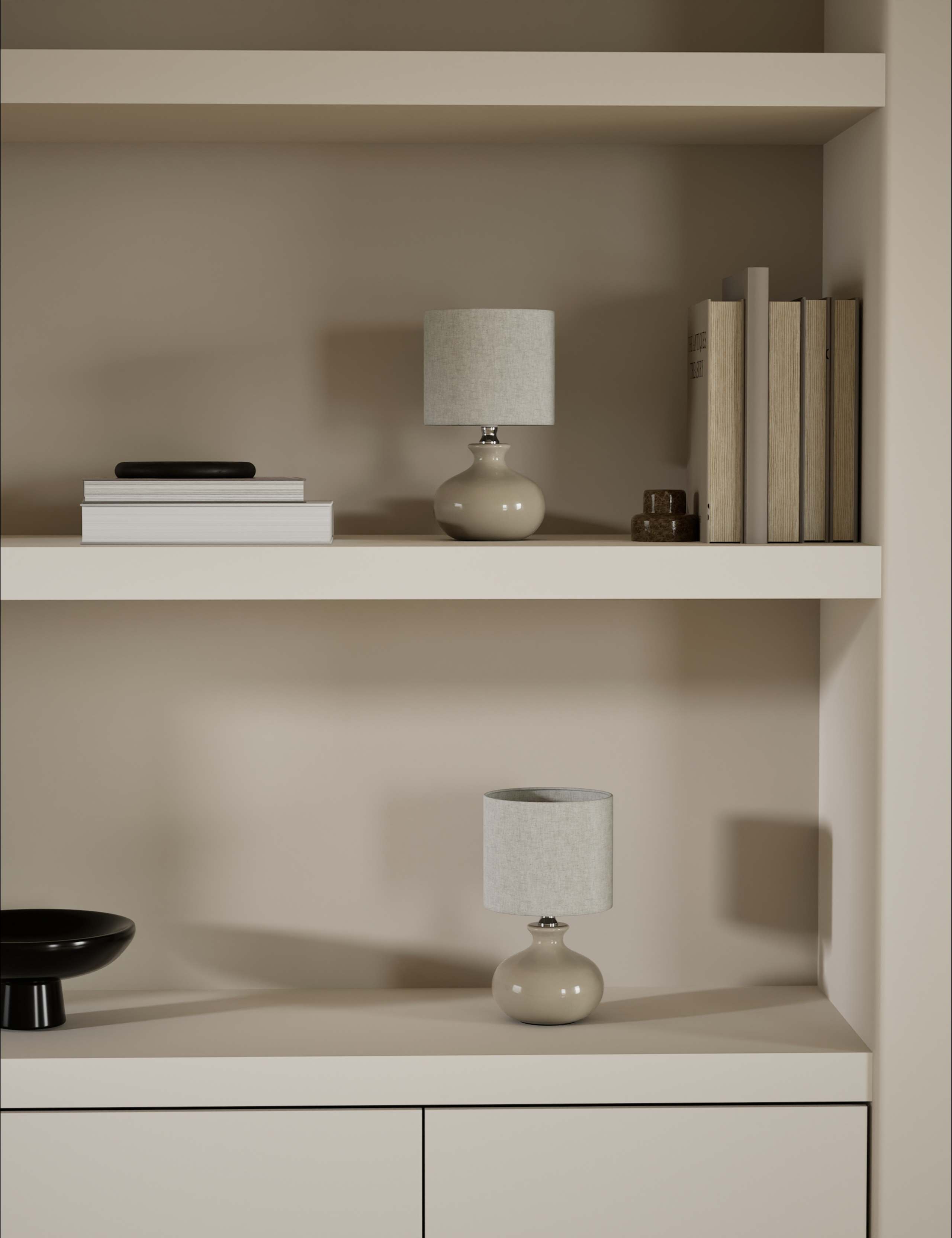 Set of 2 Ceramic Small Table Lamps