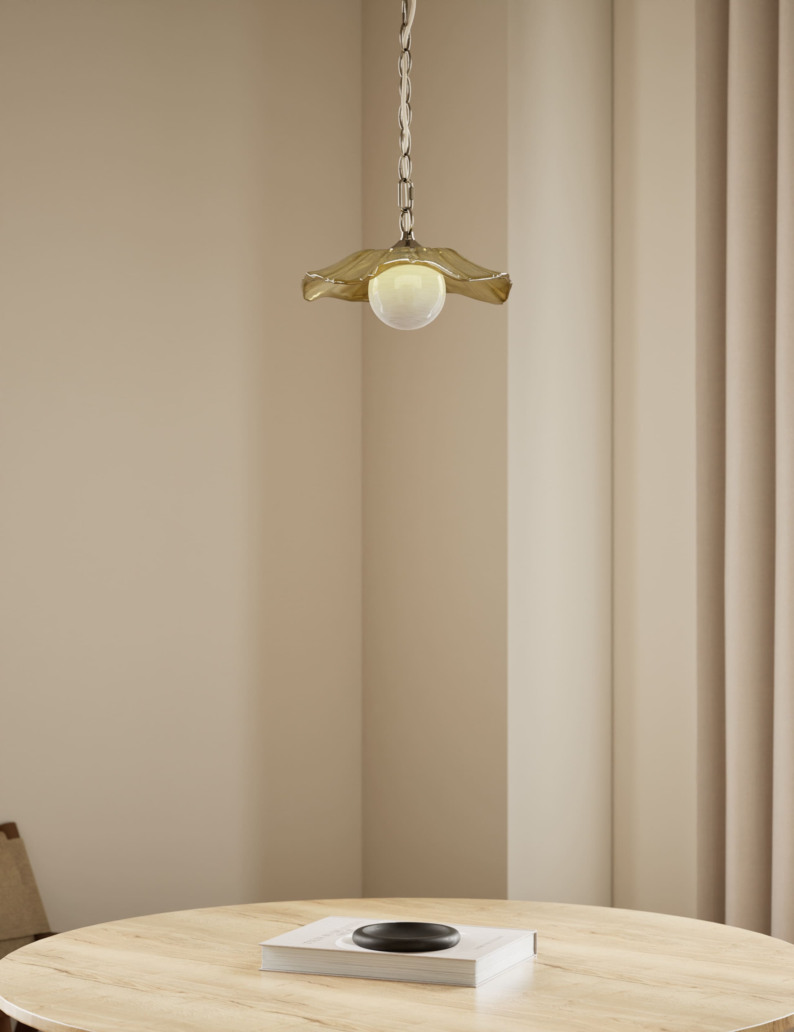 Ombre Glass Flower Pendant Light