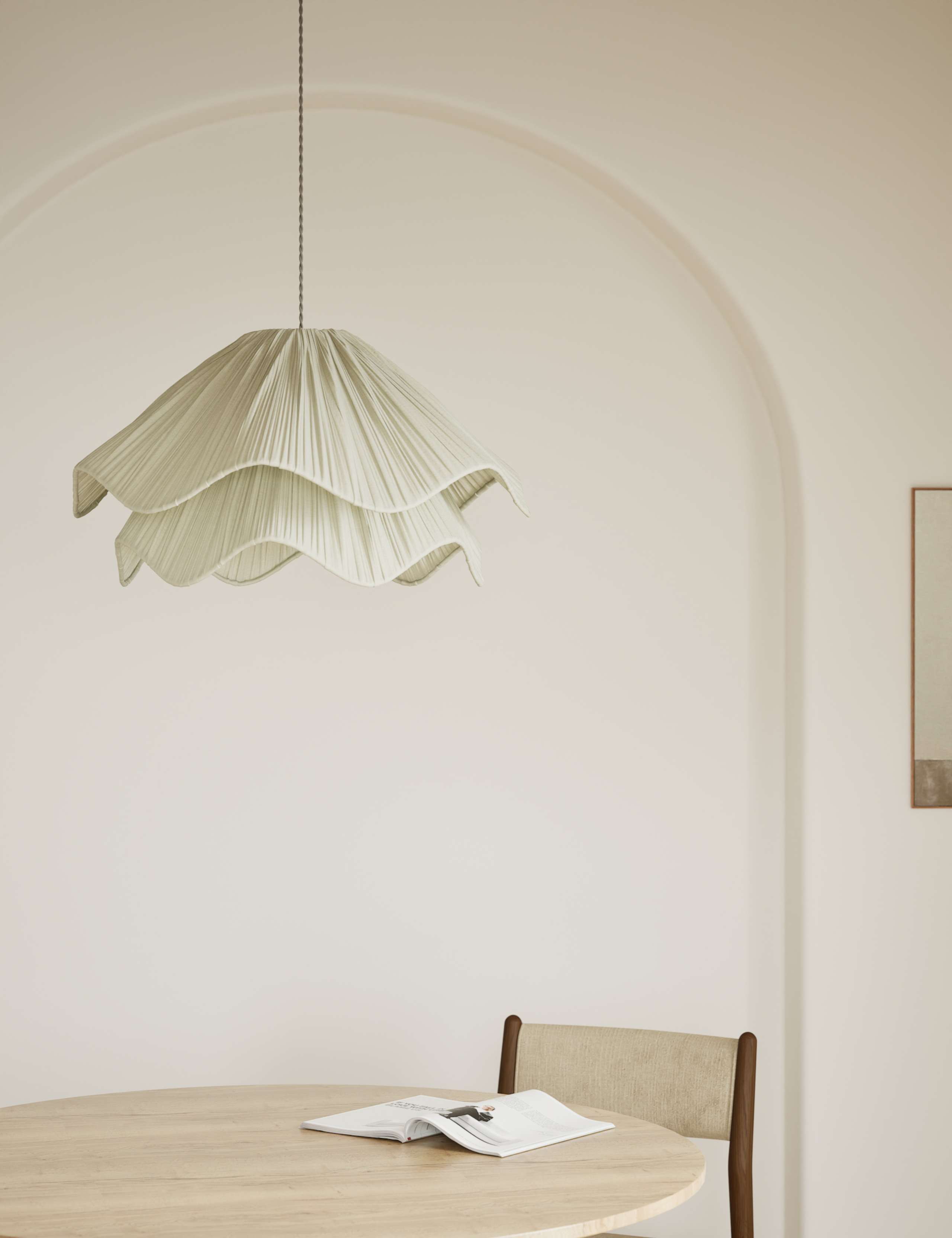 Double Layer Wave Pleated Easy Fit Shade