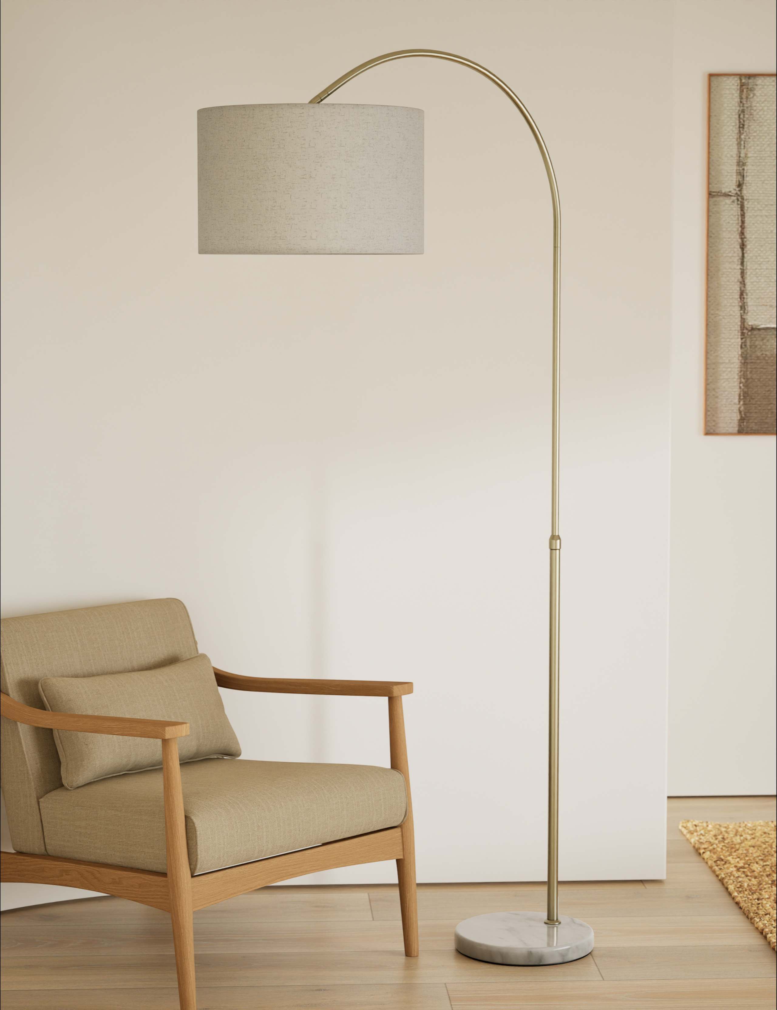 Overreach Marble Base Floor Lamp