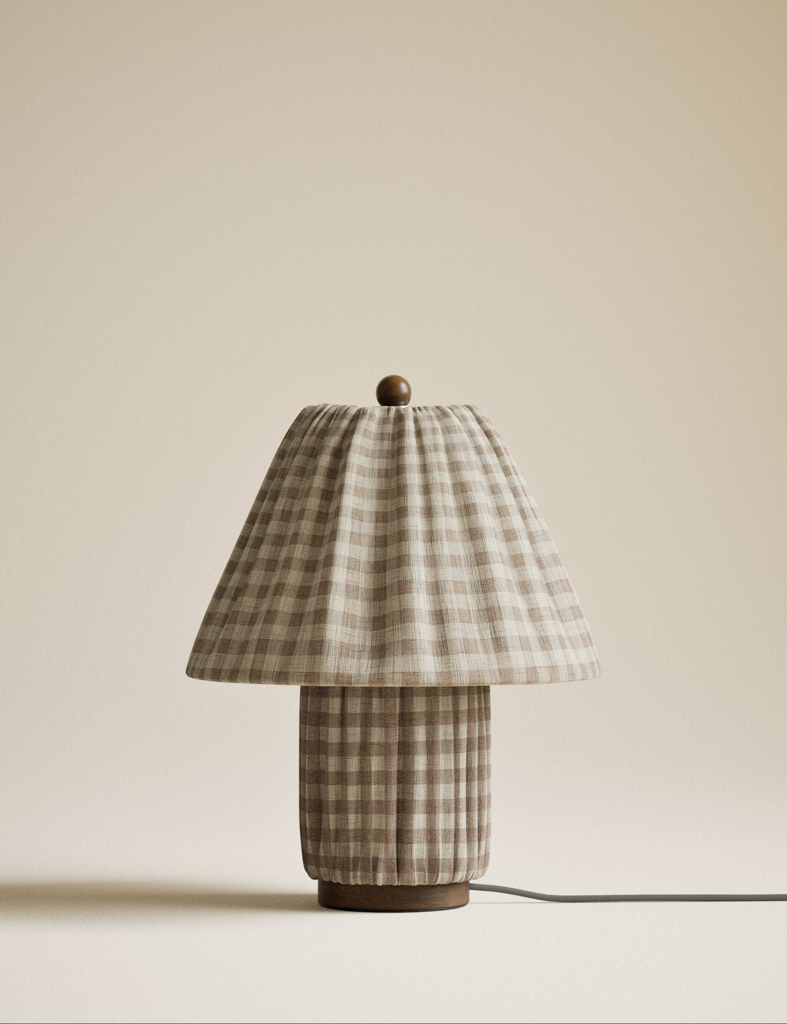 Full Pleat Gingham Table Lamp