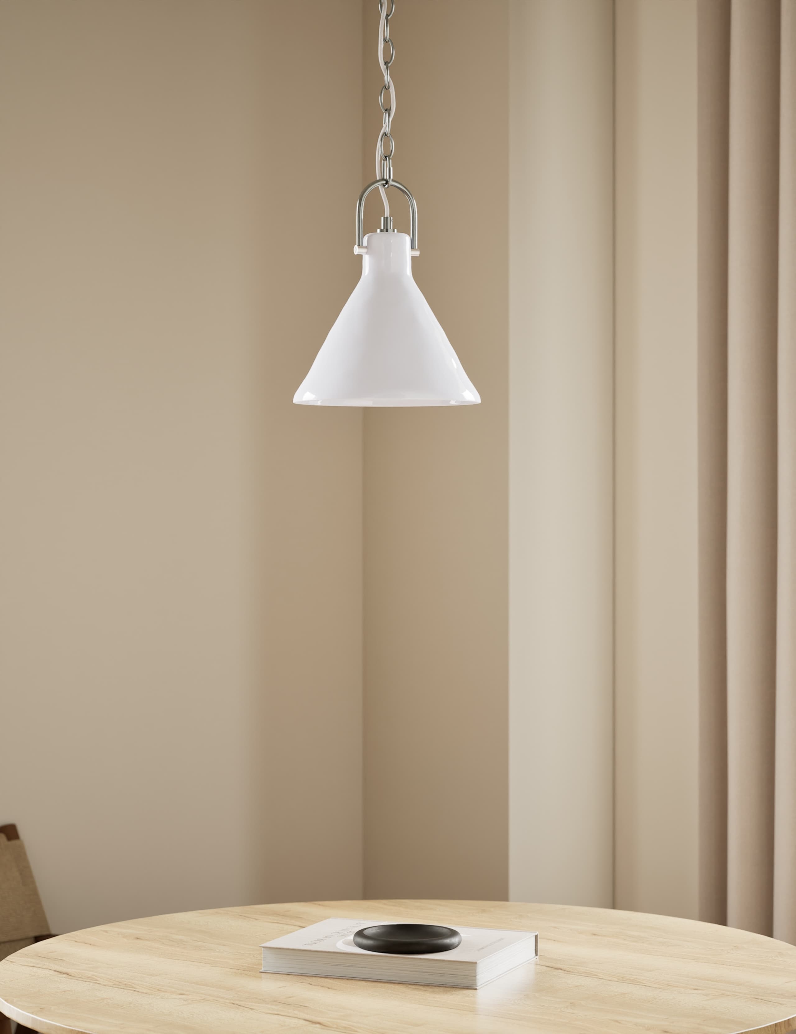 Ceramic Mottled Cone Pendant Light