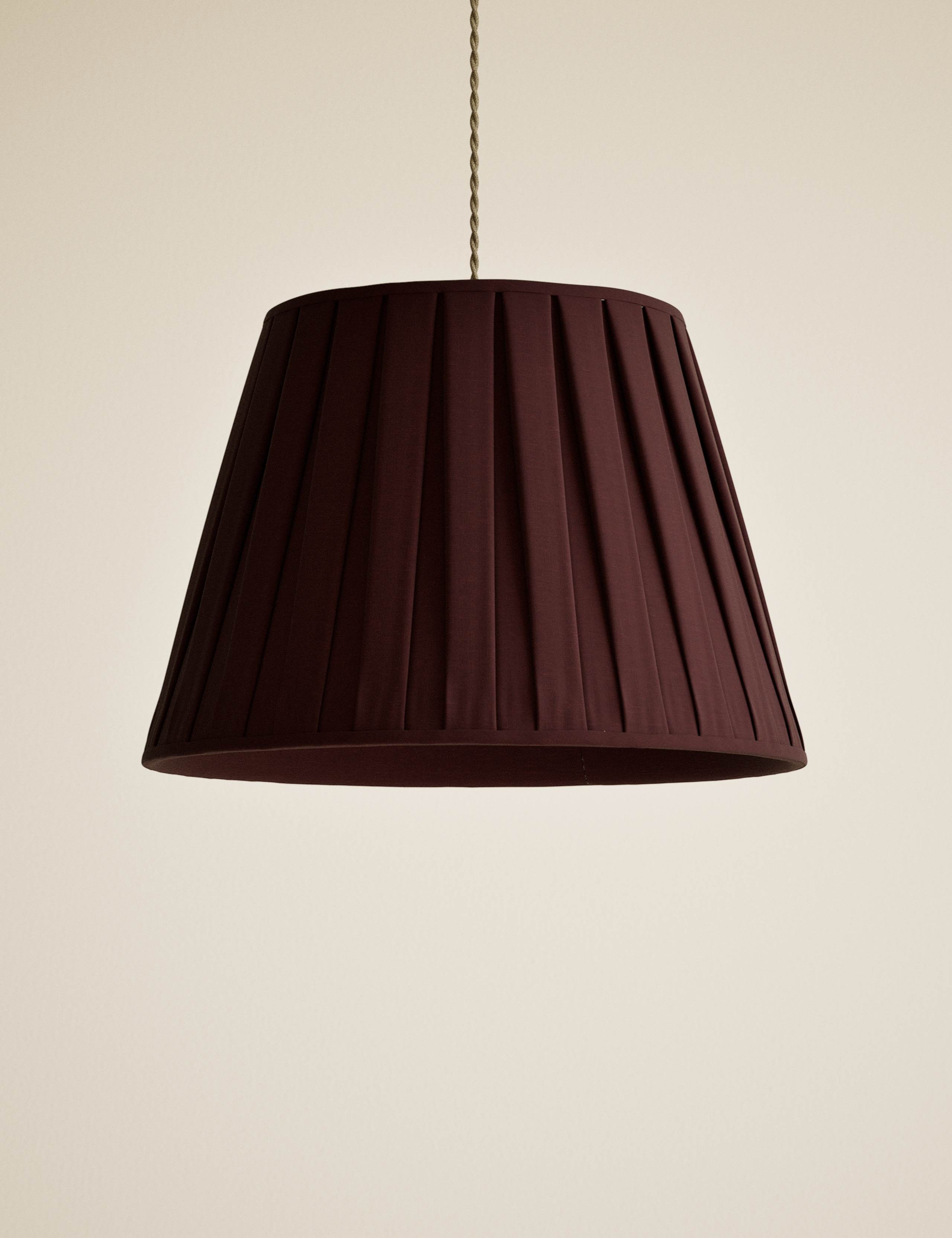 Large Wide Pleated Fabric Shade