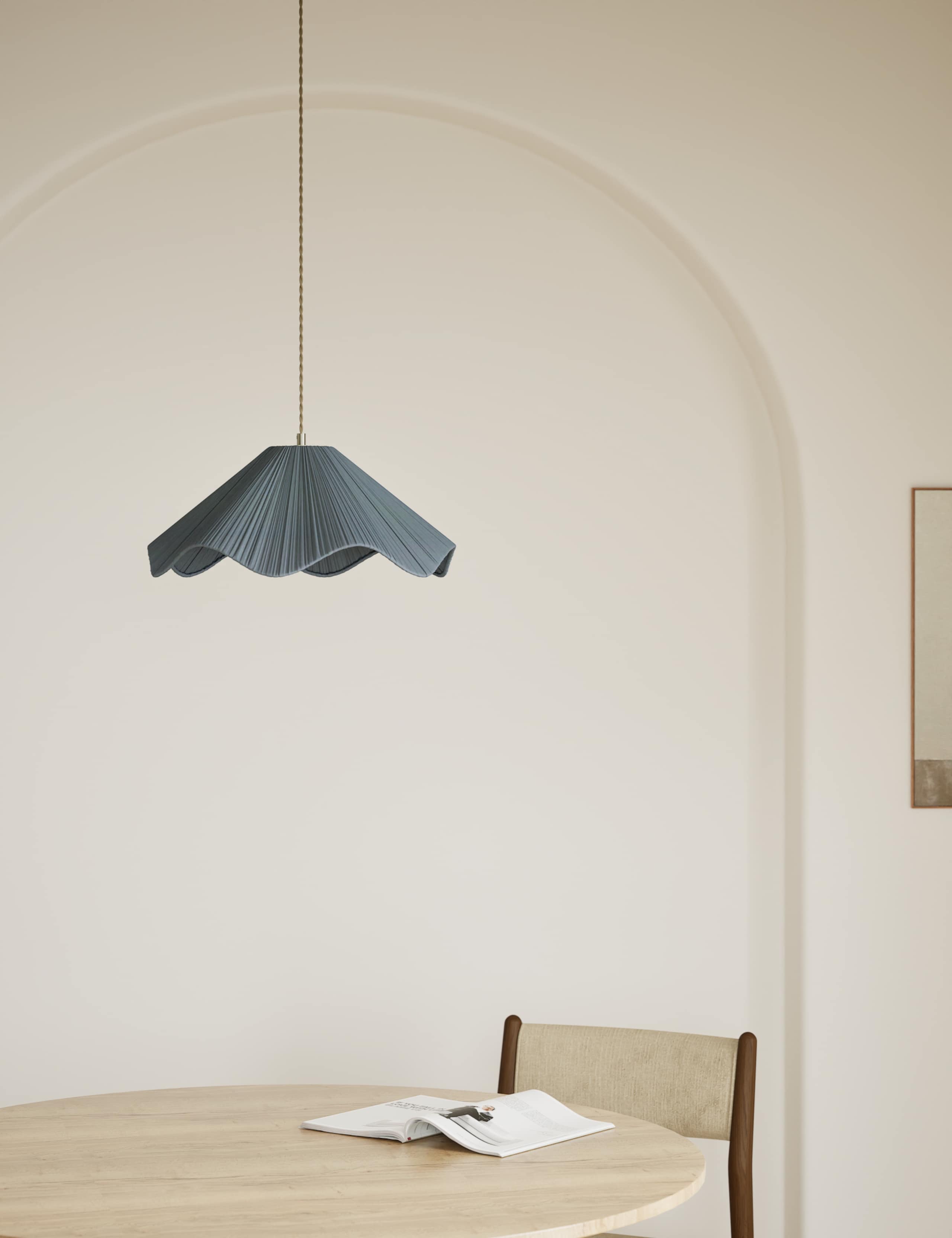 Wave Pleated Easy Fit Ceiling Lamp Shade